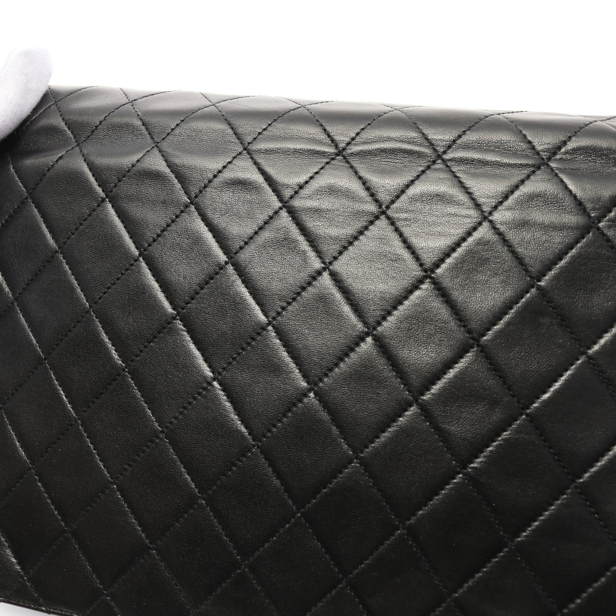 Chanel Chanel Matelasse Single Flap Chain Shoulder Bag Lambskin Black Gold Hardware Push Lock Size ONE SIZE - 9 Thumbnail