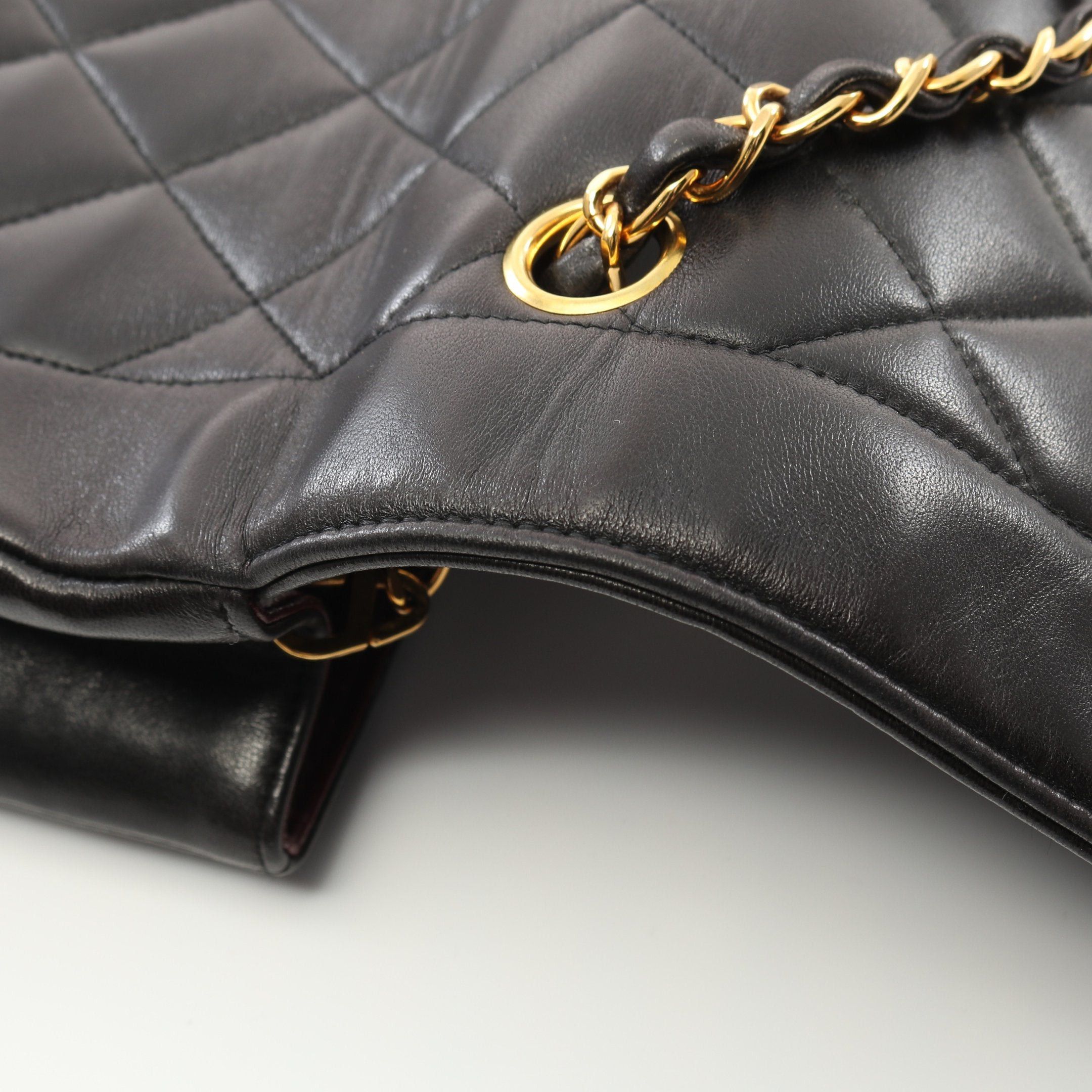 Chanel Chanel Matelasse Diana Flap Chain Shoulder Bag Lambskin Black Gold Hardware Size ONE SIZE - 7 Thumbnail