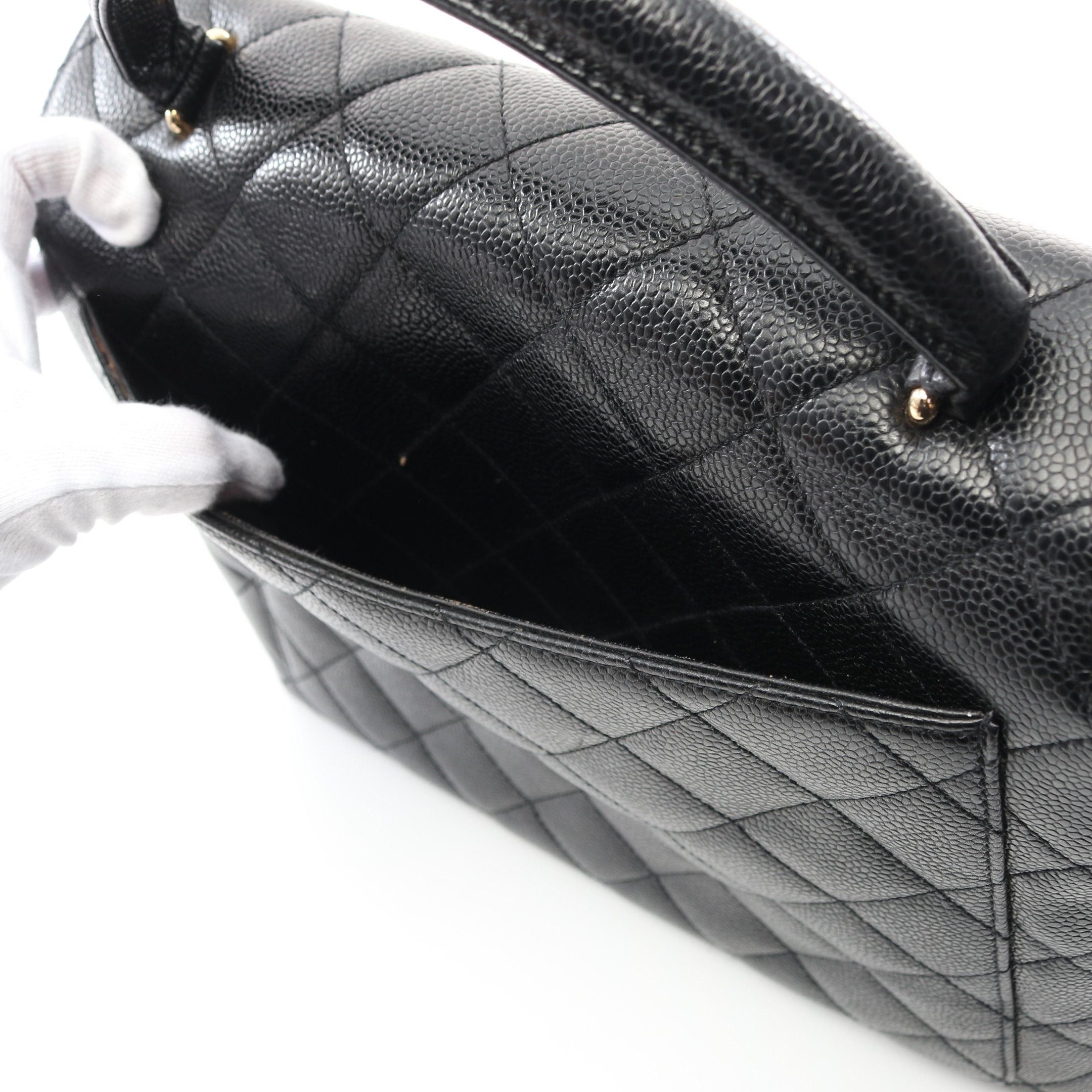 Chanel Chanel Matelasse Handbag Caviar Skin Black Gold Hardware Size ONE SIZE - 8 Thumbnail