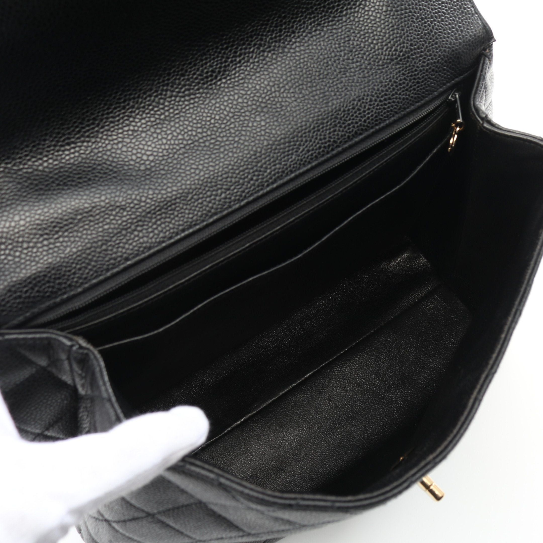 Chanel Chanel Matelasse Handbag Caviar Skin Black Gold Hardware Size ONE SIZE - 3 Thumbnail
