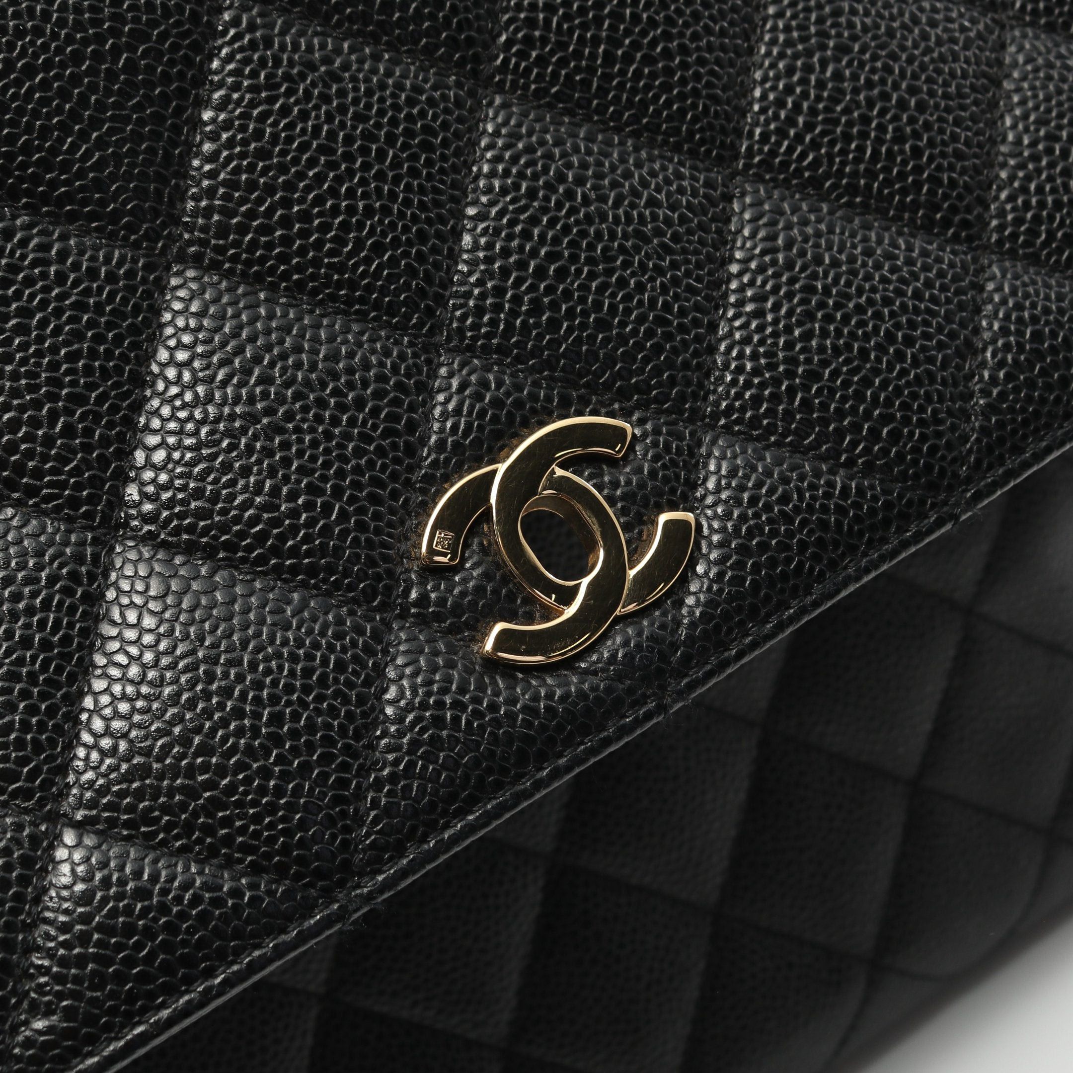 Chanel Chanel Matelasse Handbag Caviar Skin Black Gold Hardware Size ONE SIZE - 9 Thumbnail