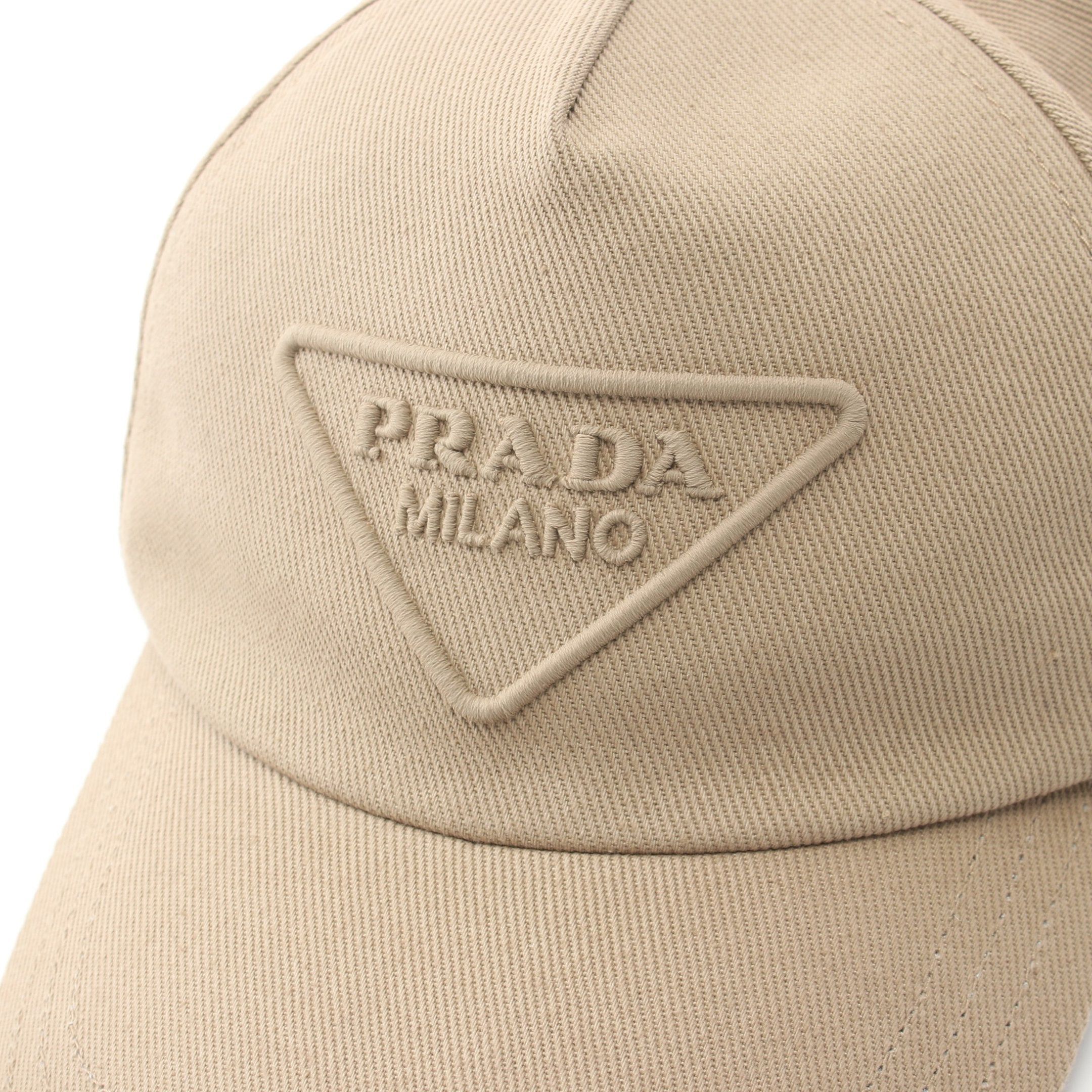 Prada Prada Baseball Cap Cotton Beige Size ONE SIZE - 8 Thumbnail