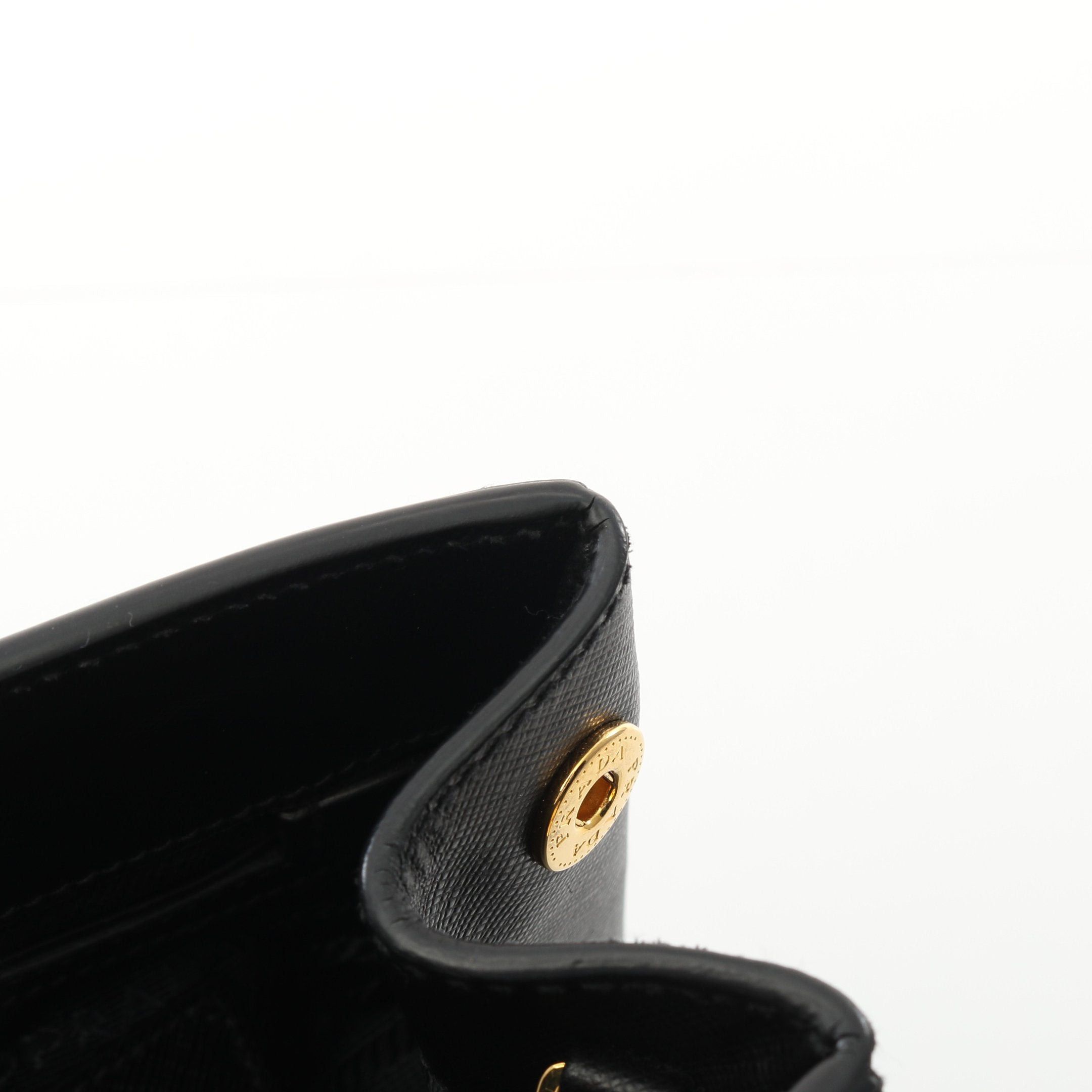 Prada Prada Saffiano Lux Handbag Leather Black Size ONE SIZE - 9 Thumbnail