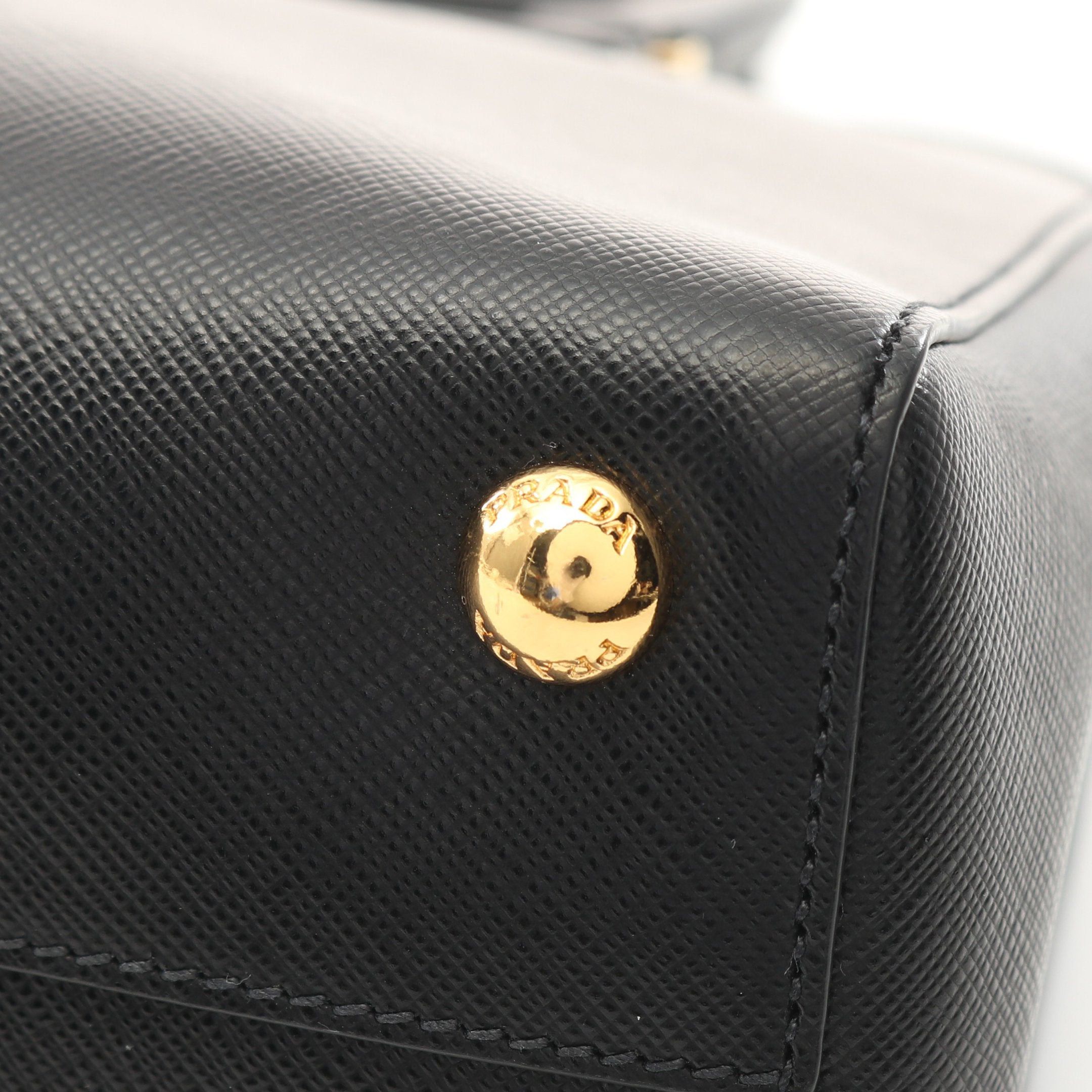 Prada Prada Saffiano Lux Handbag Leather Black Size ONE SIZE - 8 Thumbnail
