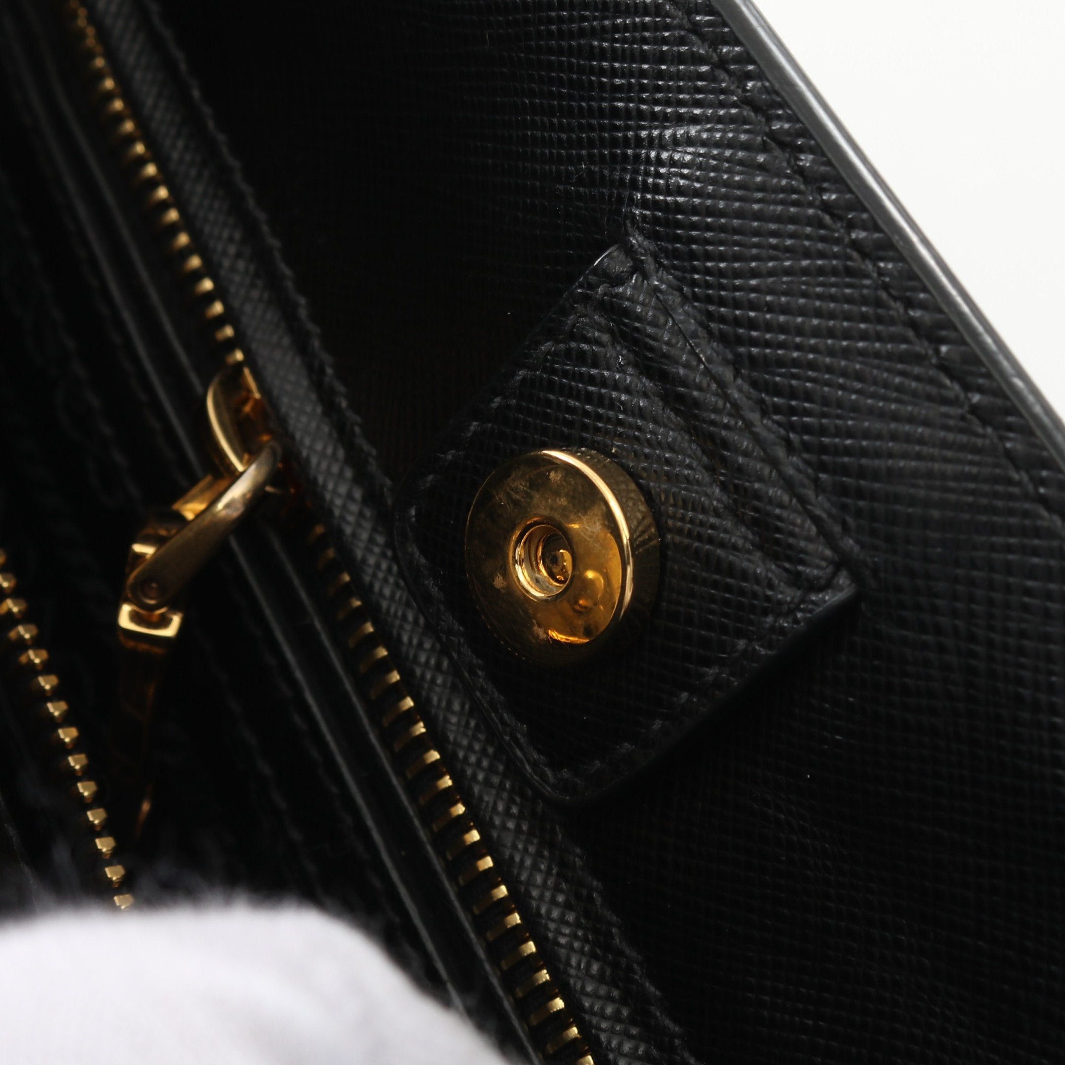 Prada Prada Saffiano Lux Handbag Leather Black Size ONE SIZE - 10 Thumbnail