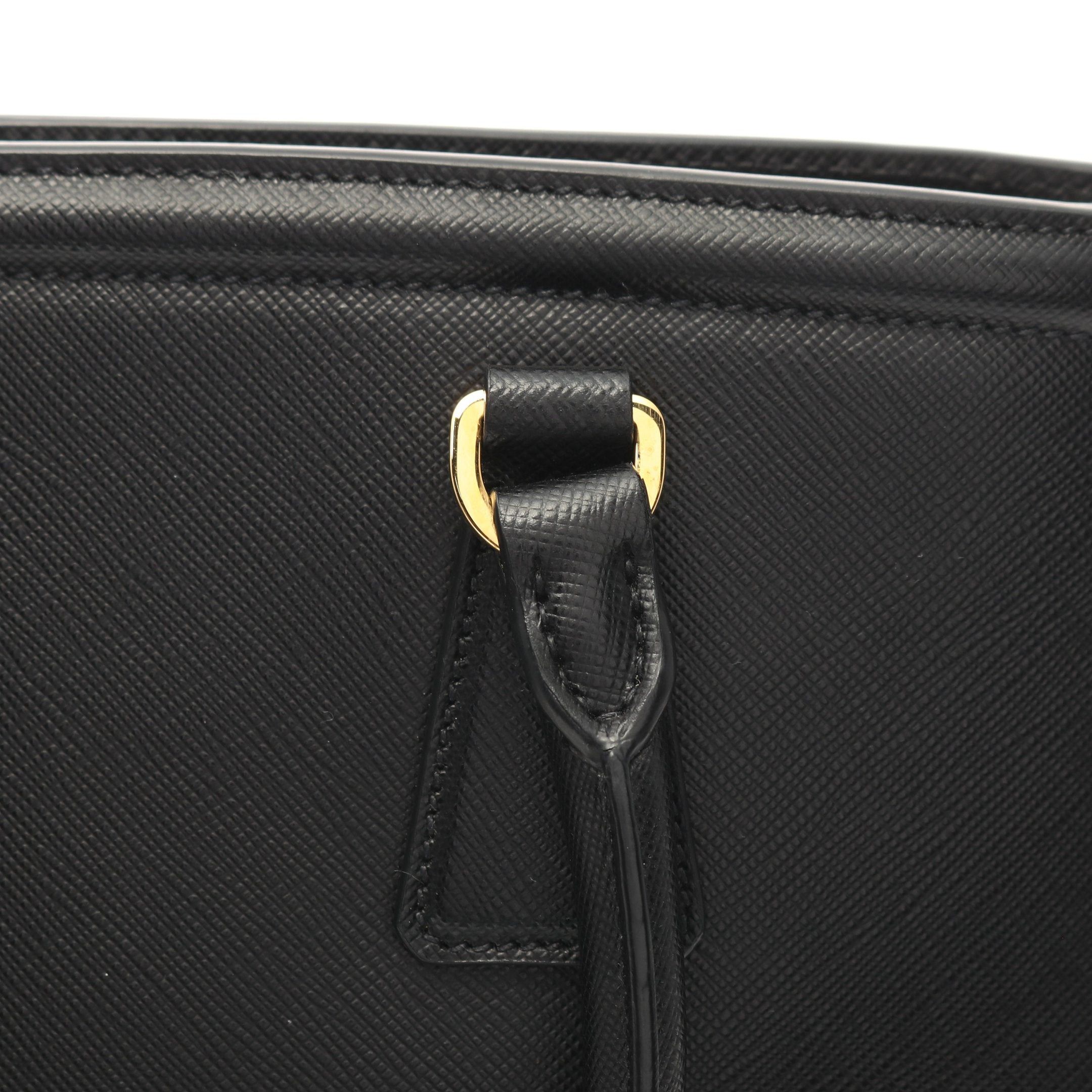 Prada Prada Saffiano Lux Handbag Leather Black Size ONE SIZE - 7 Thumbnail