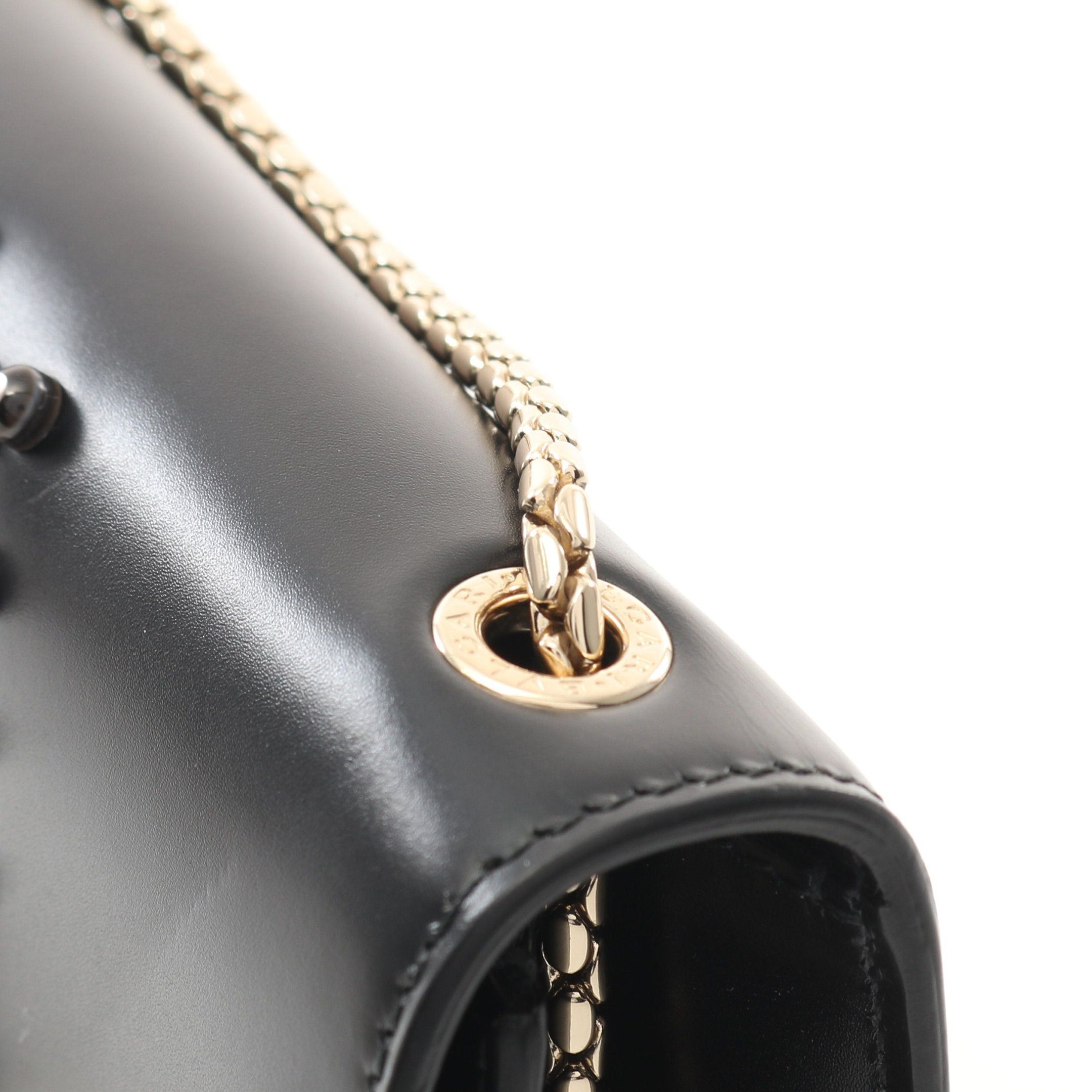 Bvlgari Bvlgari Serpenti Forever Bijou Chain Shoulder Bag Leather Black Size ONE SIZE - 7 Thumbnail