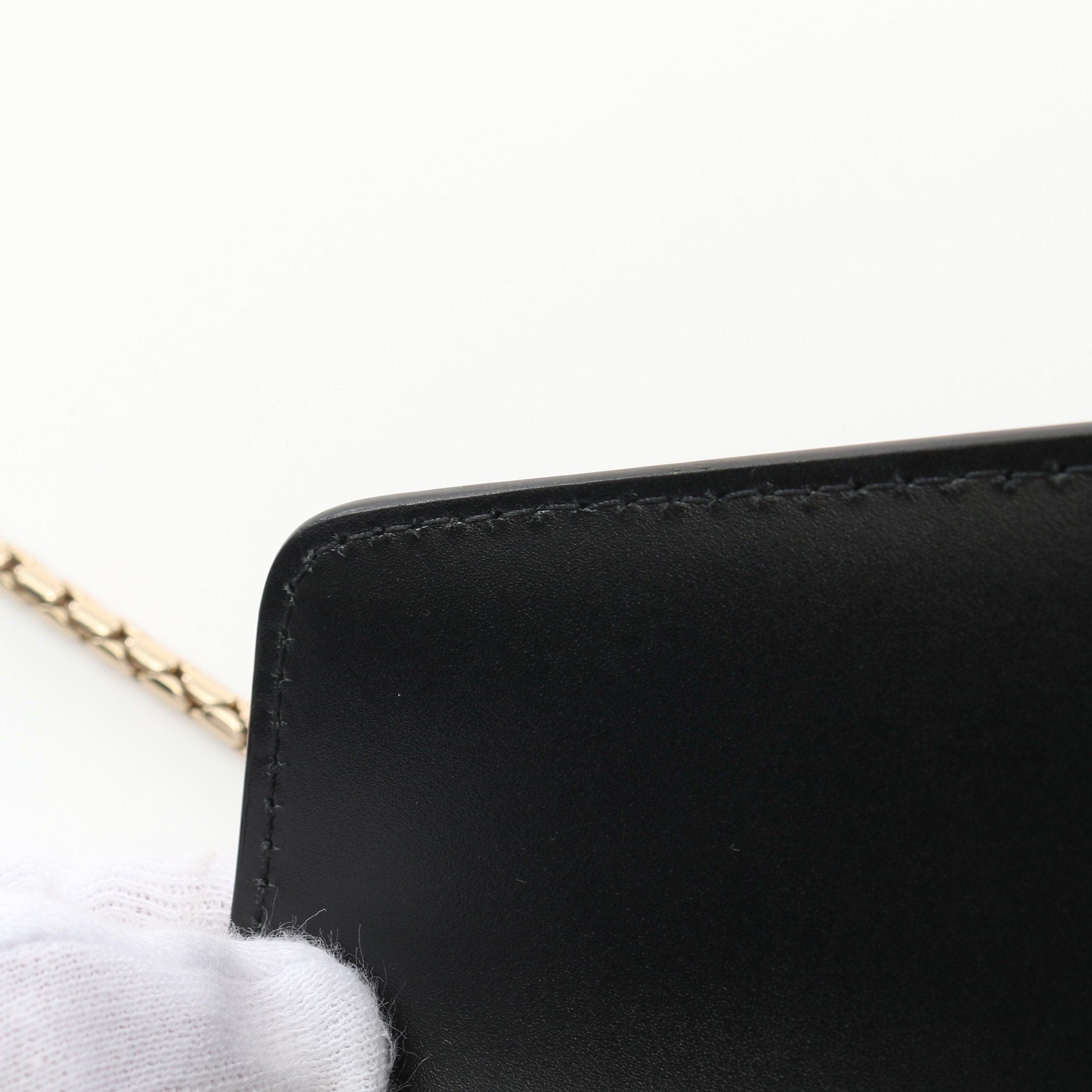 Bvlgari Bvlgari Serpenti Forever Bijou Chain Shoulder Bag Leather Black Size ONE SIZE - 9 Thumbnail