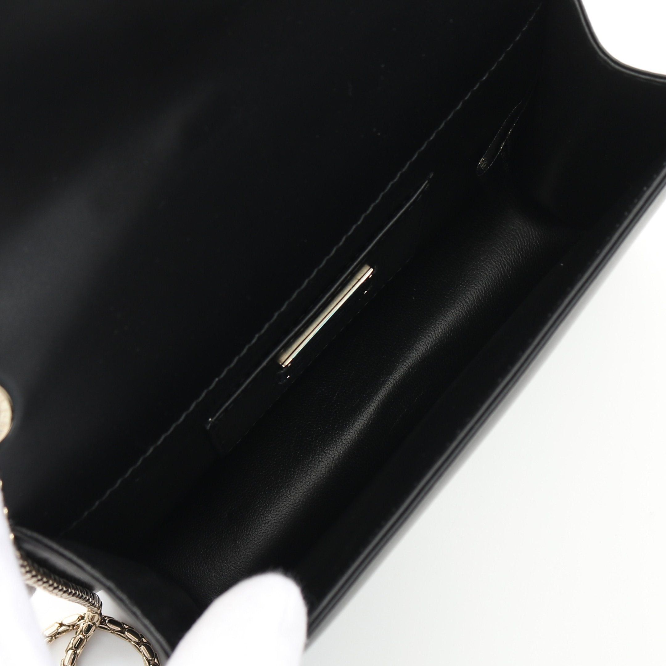 Bvlgari Bvlgari Serpenti Forever Bijou Chain Shoulder Bag Leather Black Size ONE SIZE - 3 Thumbnail