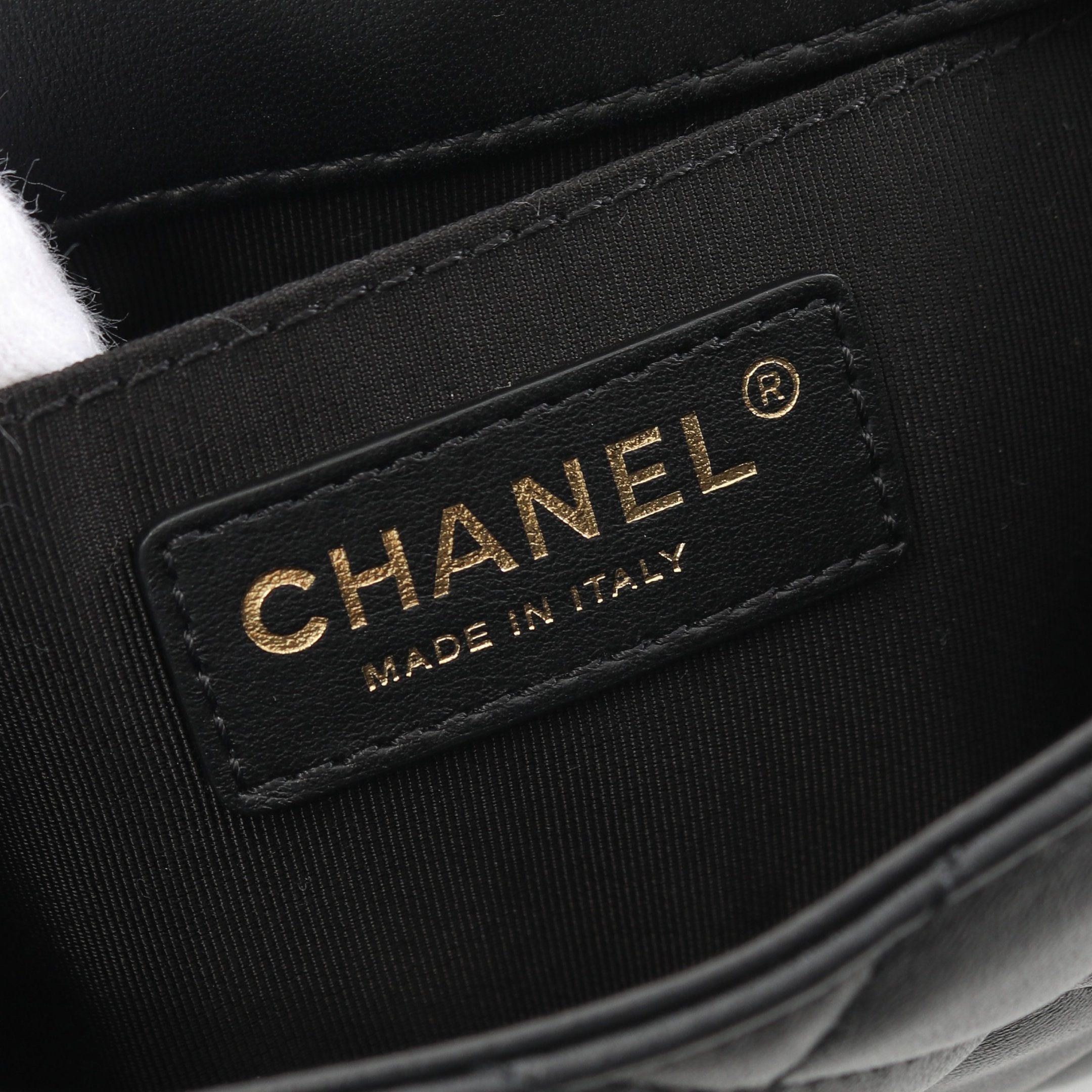 Chanel Chanel Matelasse Small Flap Pearl Chain Shoulder Bag Lambskin Black Gold Hardware Size ONE SIZE - 4 Thumbnail