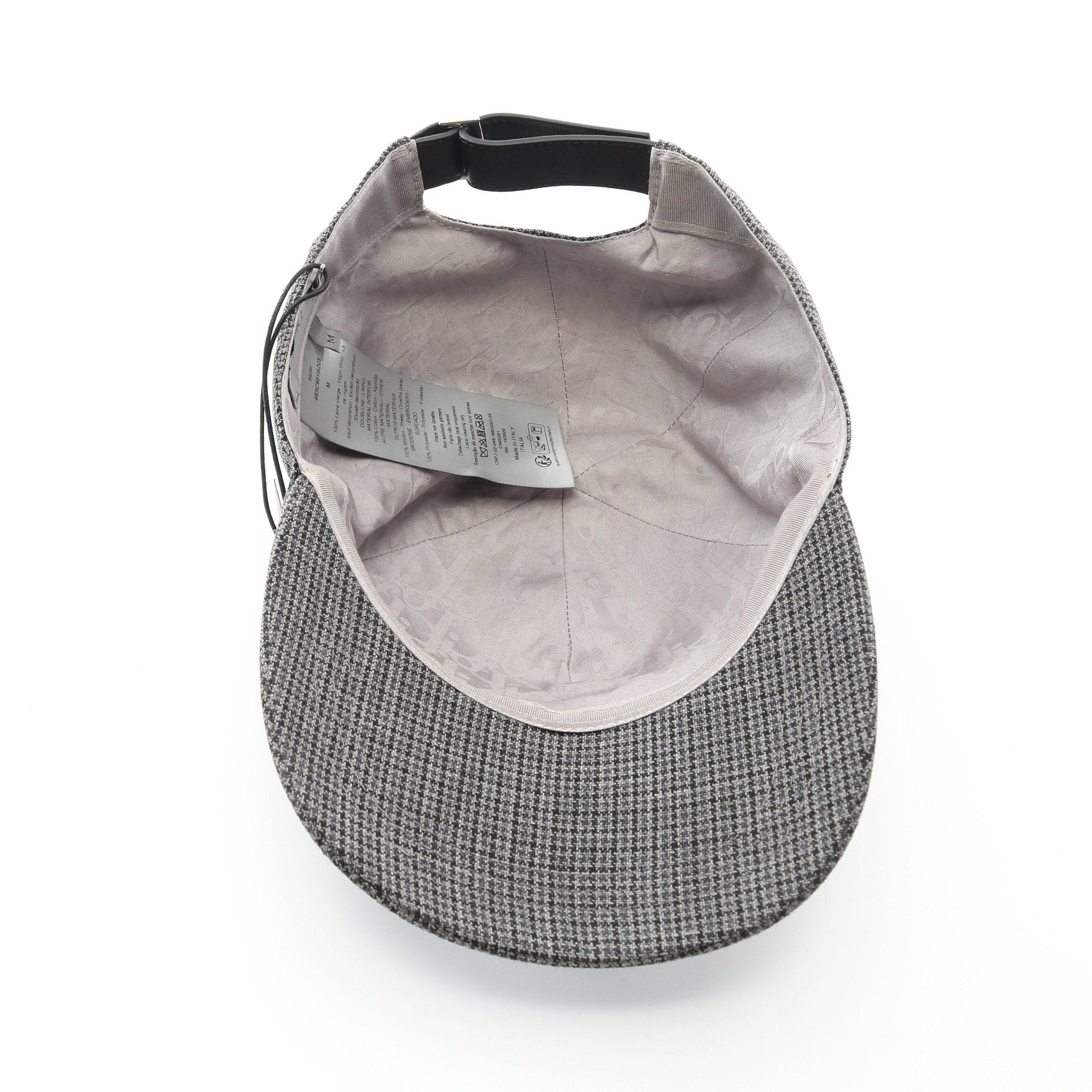 Dior Dior Baseball Cap Logo Check Wool Gray Size ONE SIZE - 3 Thumbnail