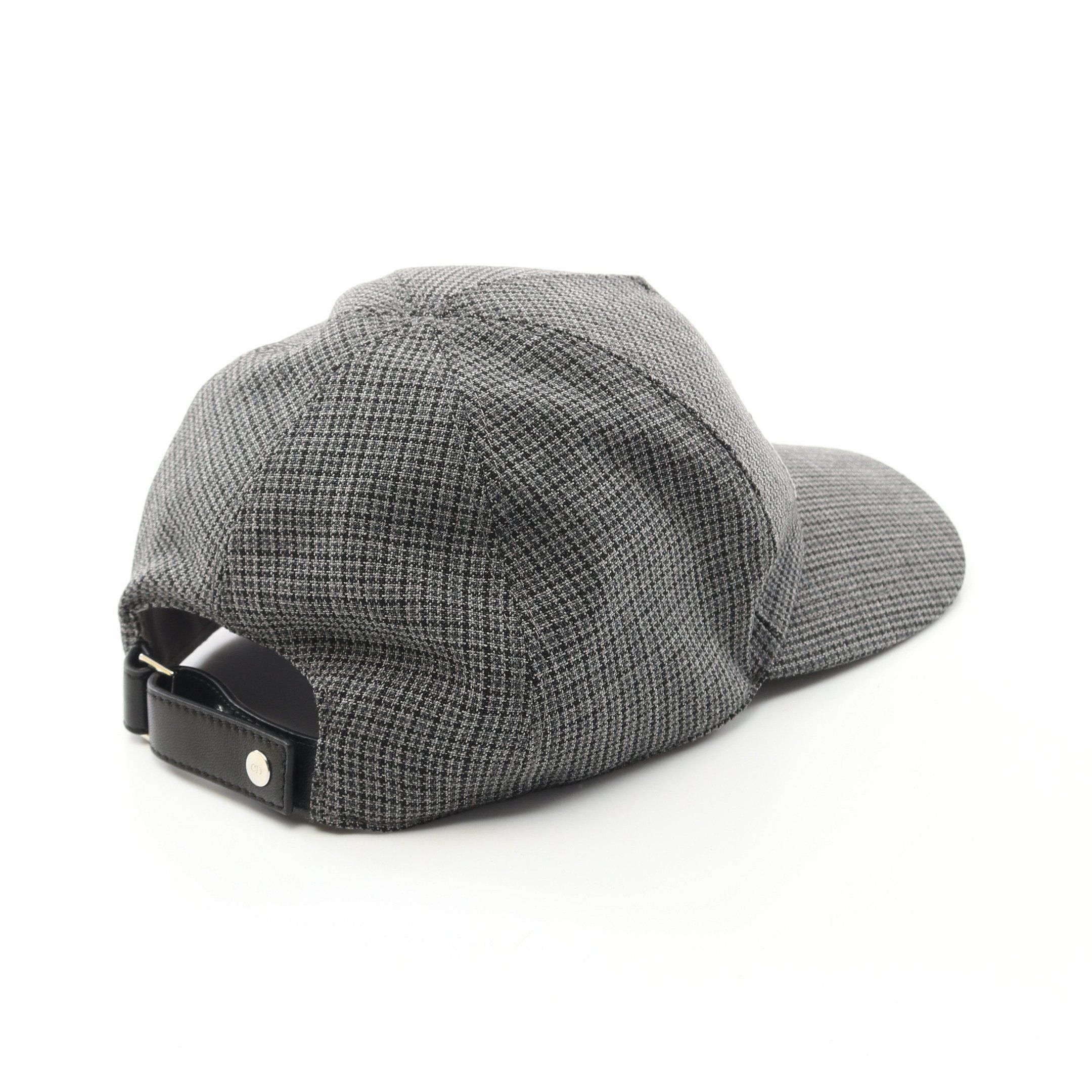 Dior Dior Baseball Cap Logo Check Wool Gray Size ONE SIZE - 2 Thumbnail