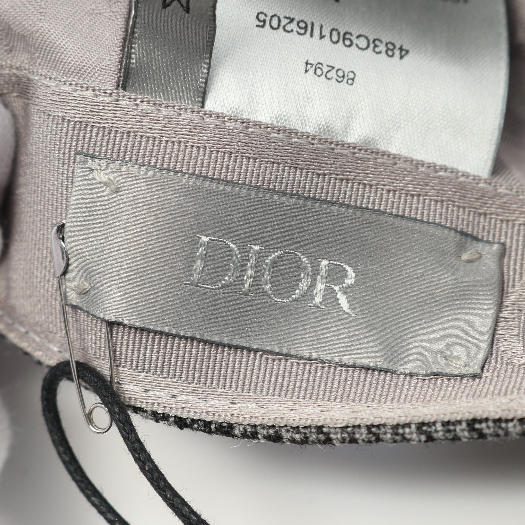 Dior Dior Baseball Cap Logo Check Wool Gray Size ONE SIZE - 4 Thumbnail