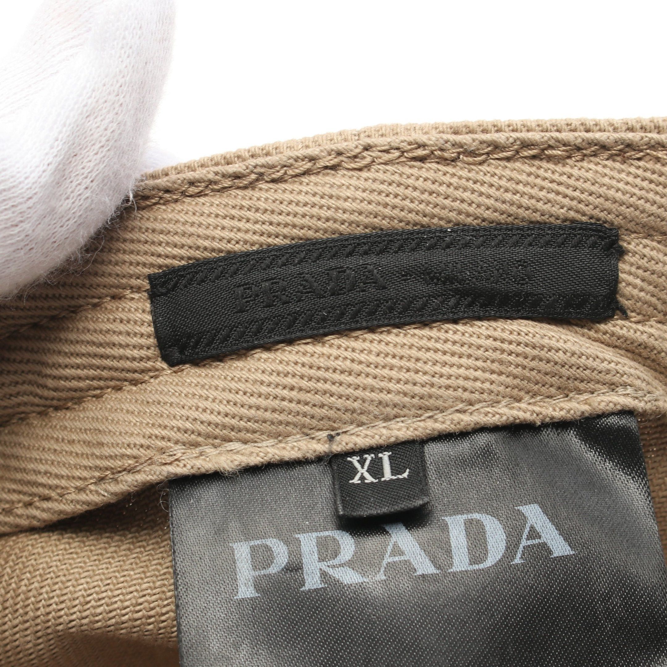 Prada Prada Baseball Cap Cotton Beige Size ONE SIZE - 4 Thumbnail
