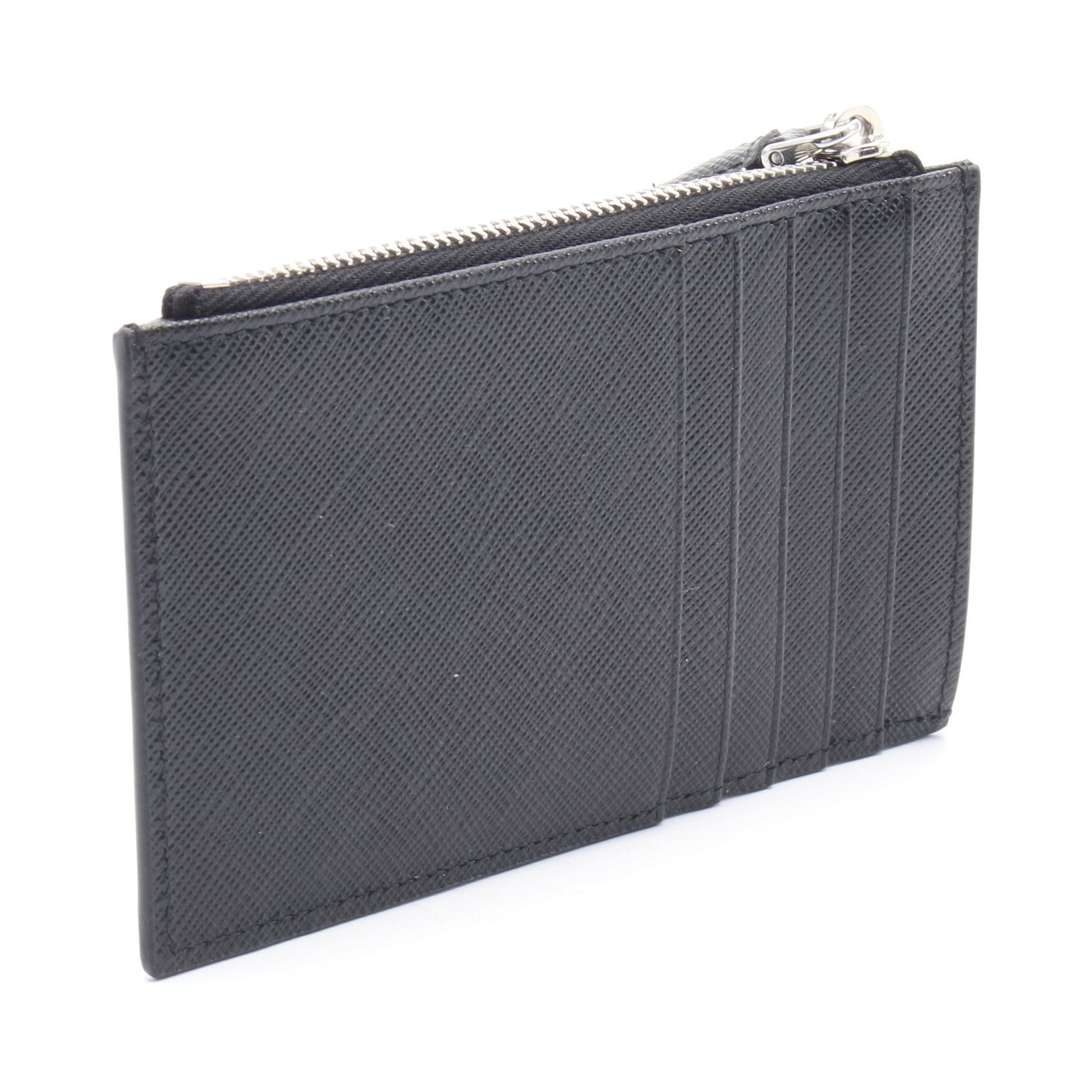 Prada Prada Card Case Leather Black Size ONE SIZE - 2 Thumbnail