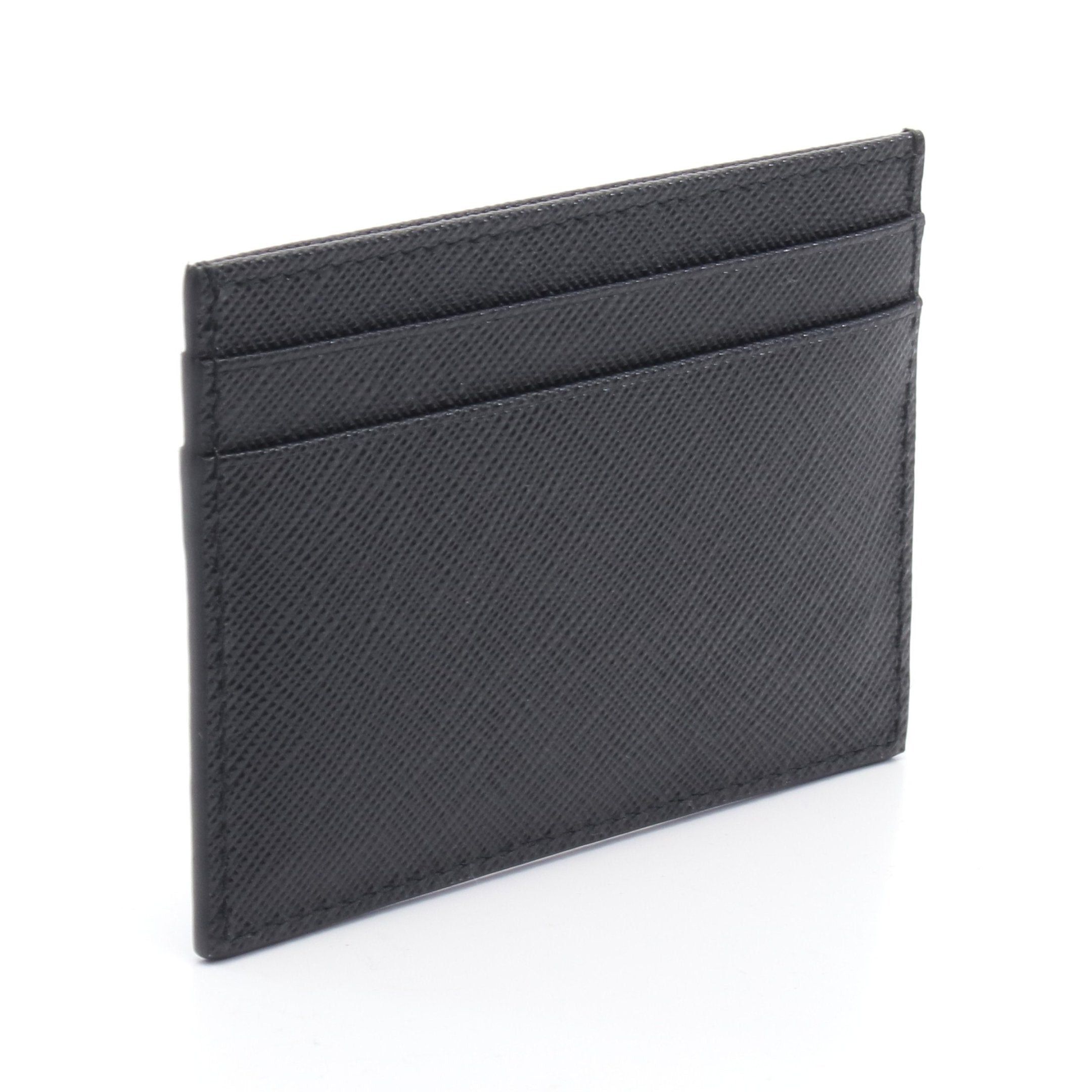 Prada Prada Card Case Leather Black Size ONE SIZE - 2 Thumbnail