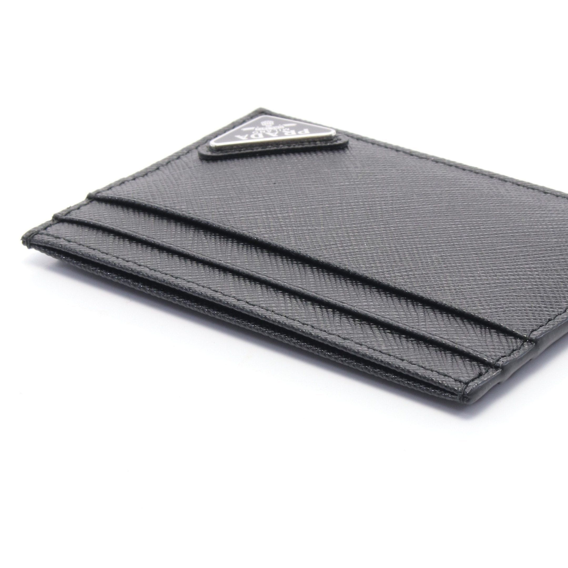 Prada Prada Card Case Leather Black Size ONE SIZE - 3 Thumbnail