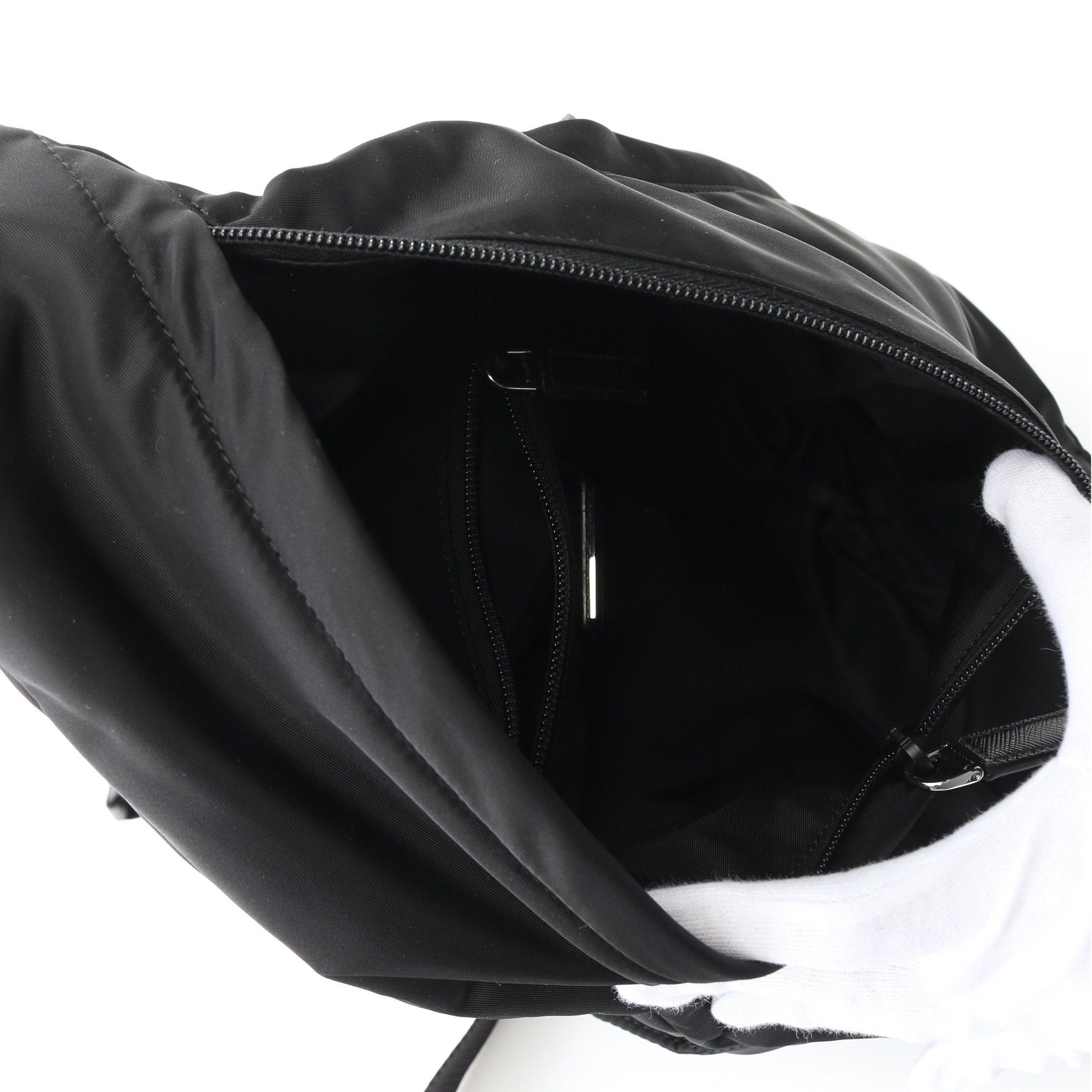 Prada Prada Tessuto Body Bag Nylon Saffiano Leather Black Size ONE SIZE - 3 Thumbnail