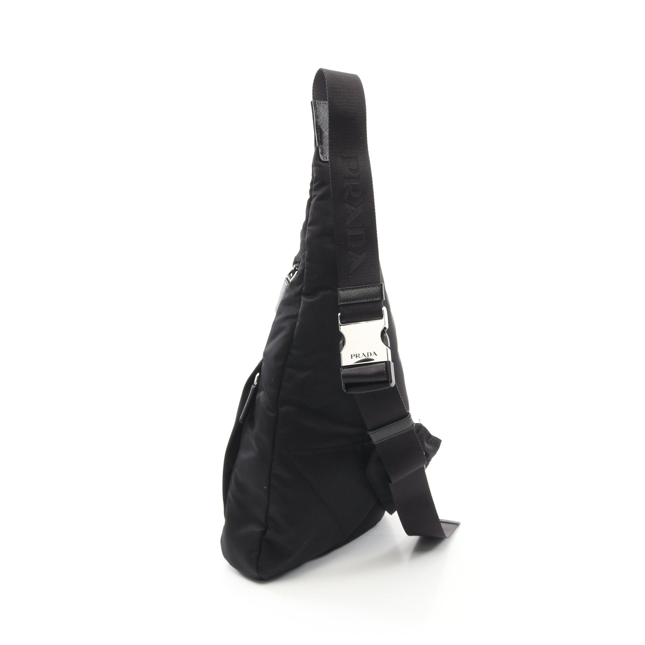 Prada Prada Tessuto Body Bag Nylon Saffiano Leather Black Size ONE SIZE - 2 Thumbnail