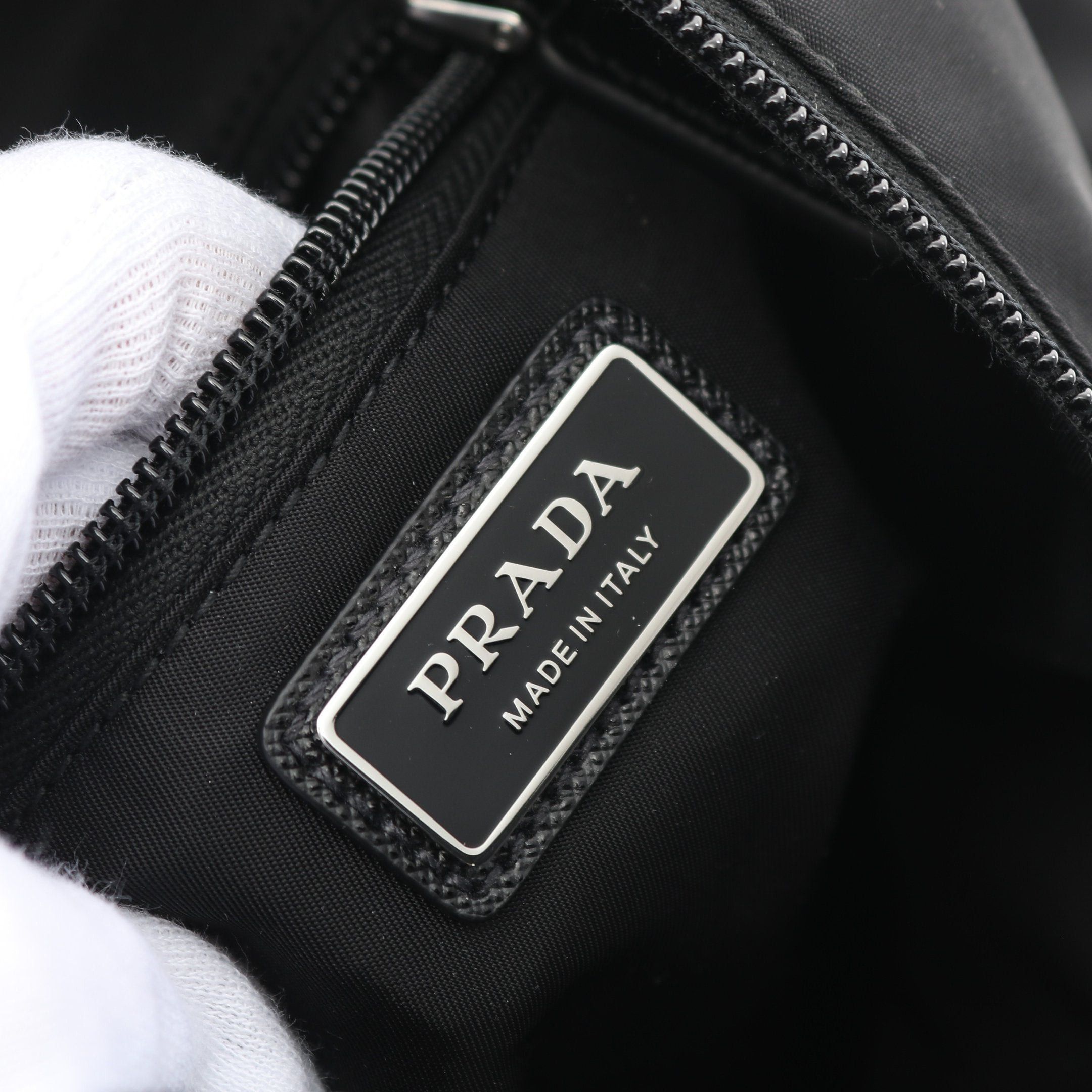 Prada Prada Tessuto Body Bag Nylon Saffiano Leather Black Size ONE SIZE - 4 Thumbnail