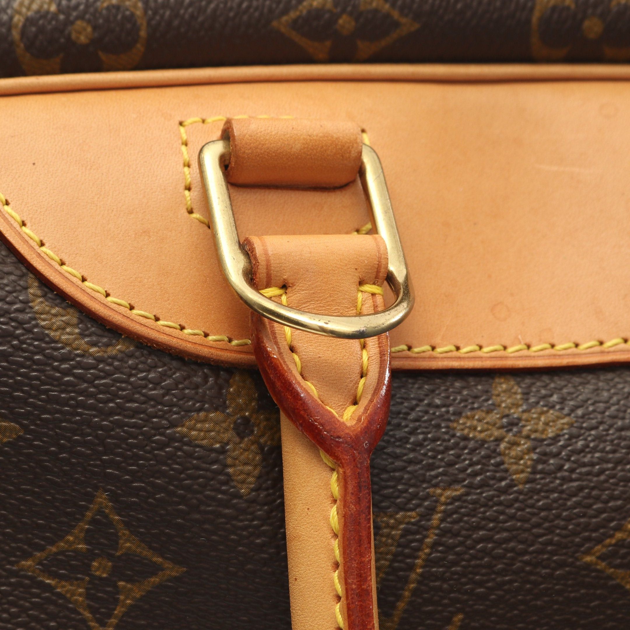 Louis Vuitton Louis Vuitton Deauville Bowling Vanity Monogram Handbag Leather Brown Size ONE SIZE - 9 Thumbnail