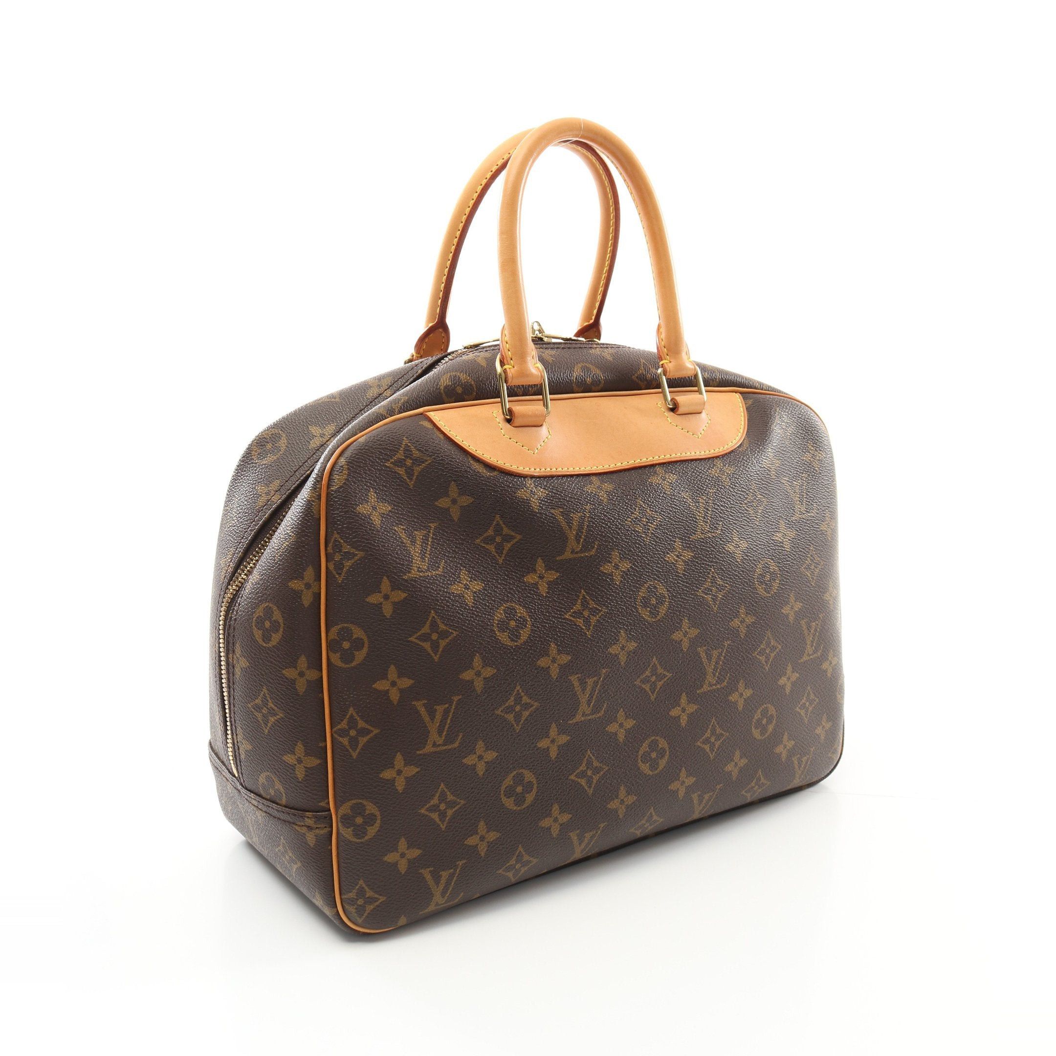 Louis Vuitton Louis Vuitton Deauville Bowling Vanity Monogram Handbag Leather Brown Size ONE SIZE - 2 Thumbnail