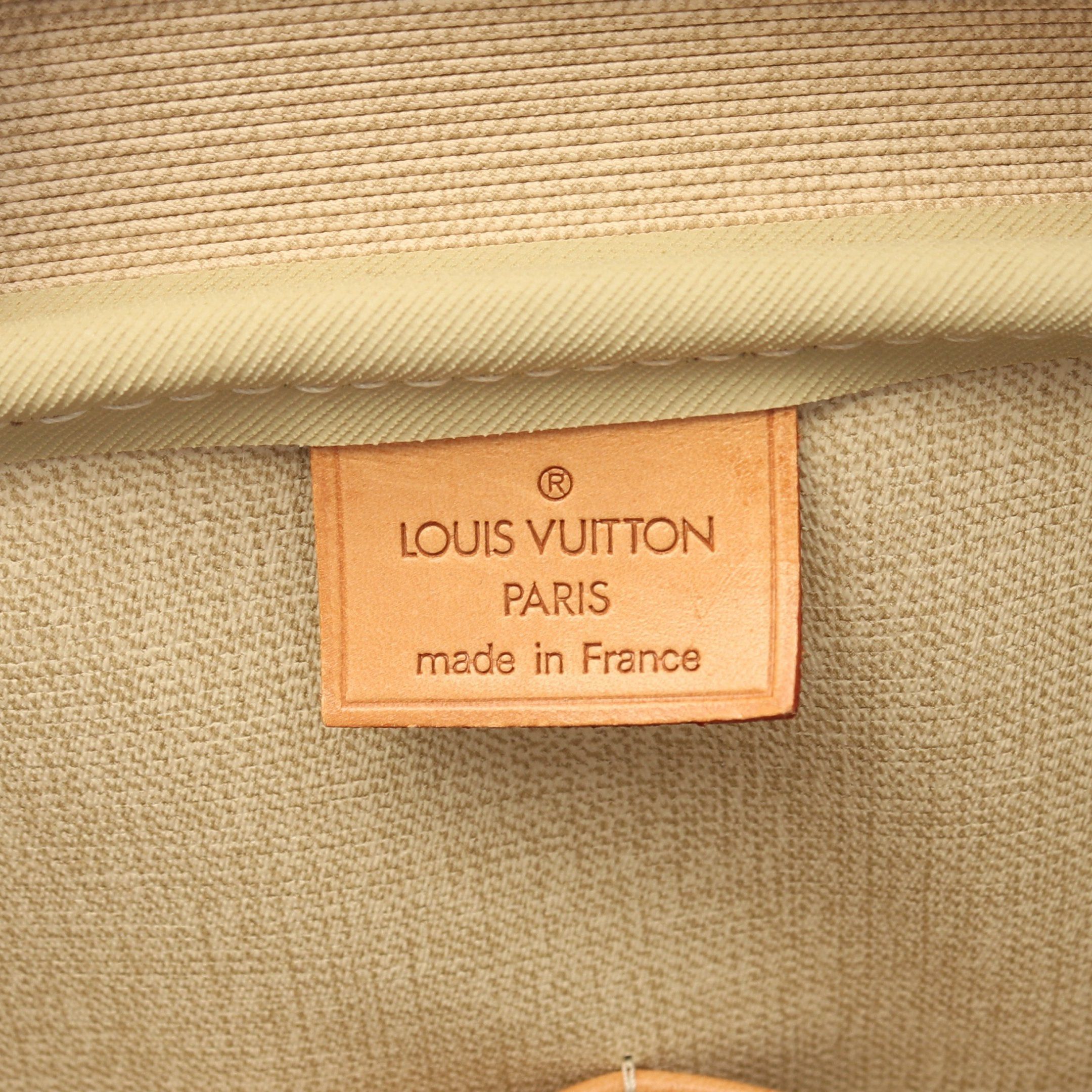 Louis Vuitton Louis Vuitton Deauville Bowling Vanity Monogram Handbag Leather Brown Size ONE SIZE - 4 Thumbnail