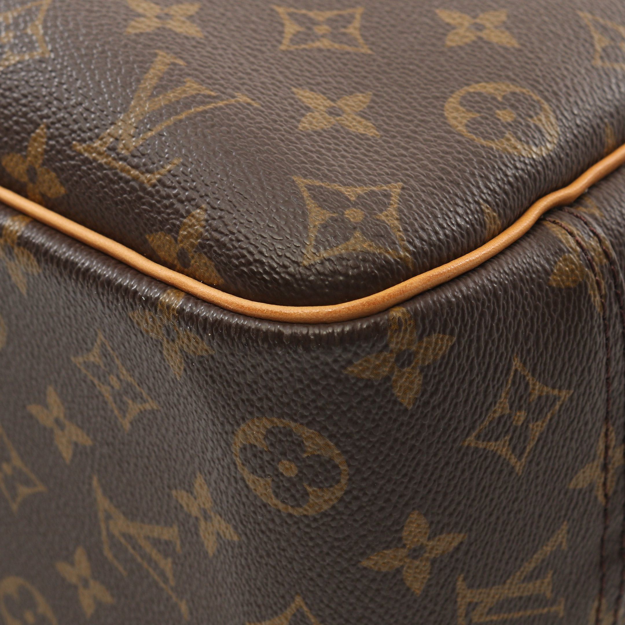 Louis Vuitton Louis Vuitton Deauville Bowling Vanity Monogram Handbag Leather Brown Size ONE SIZE - 7 Thumbnail