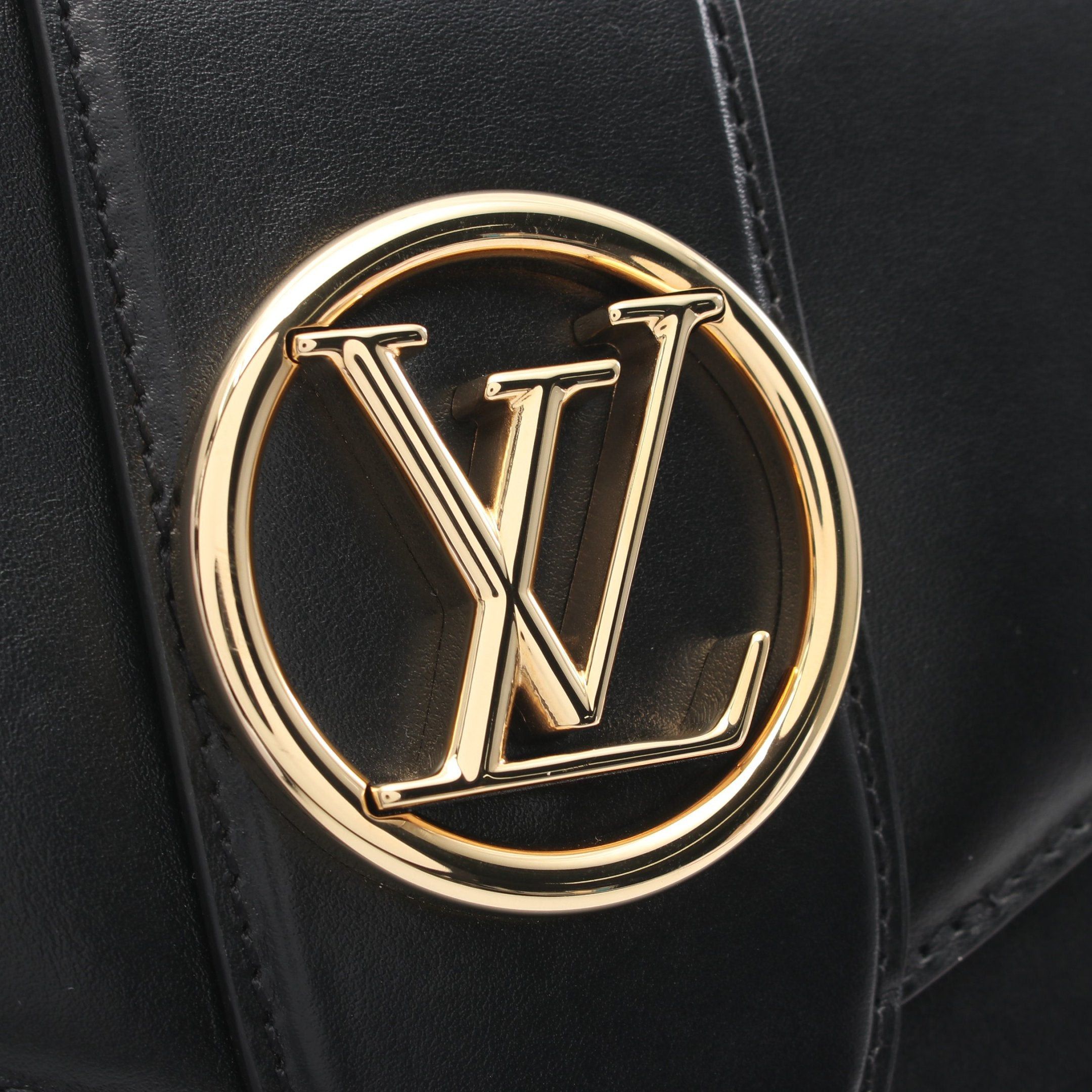 Louis Vuitton Louis Vuitton Lv Pont9 Pont Neuf Noir Shoulder Bag Leather Black Size ONE SIZE - 8 Thumbnail