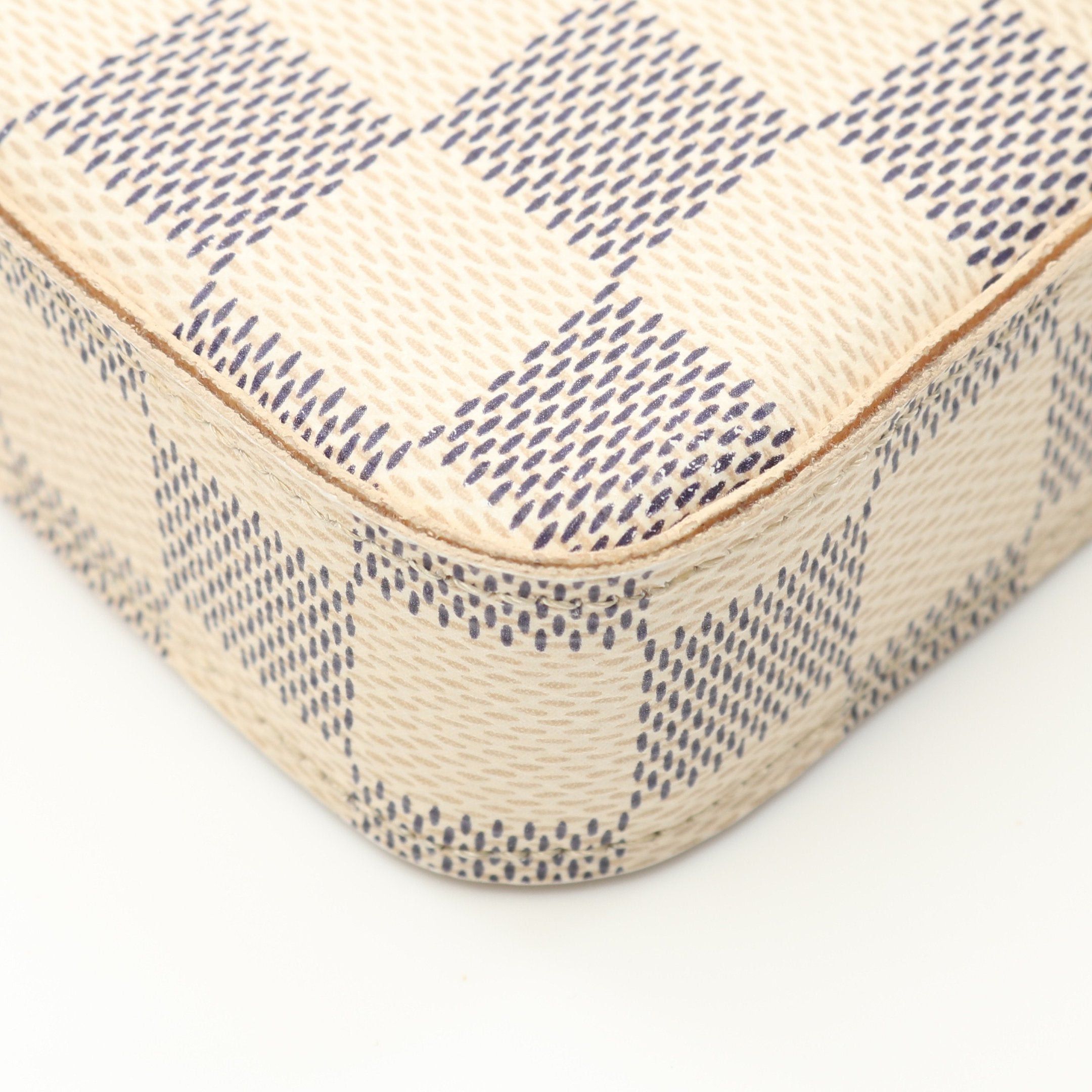 Louis Vuitton Louis Vuitton Pochette Felicie Damier Azur Chain Wallet White Size ONE SIZE - 10 Thumbnail