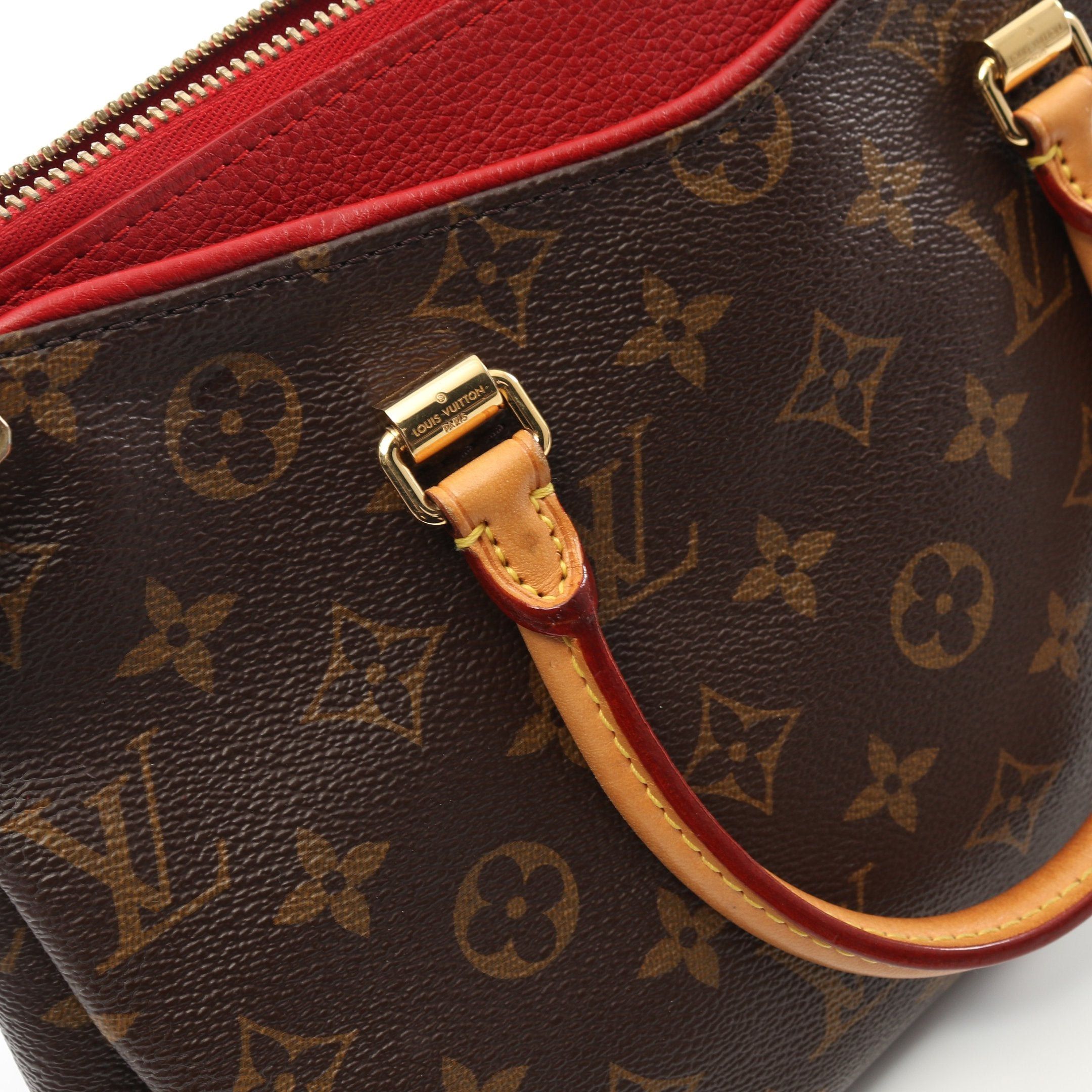 Louis Vuitton Louis Vuitton Pallas Bb Monogram Cerise Handbag Leather Brown Red Size ONE SIZE - 10 Thumbnail