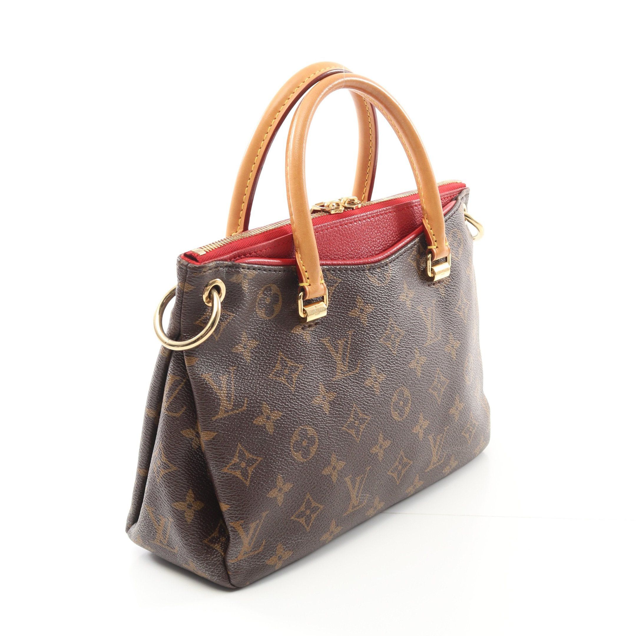 Louis Vuitton Louis Vuitton Pallas Bb Monogram Cerise Handbag Leather Brown Red Size ONE SIZE - 2 Thumbnail