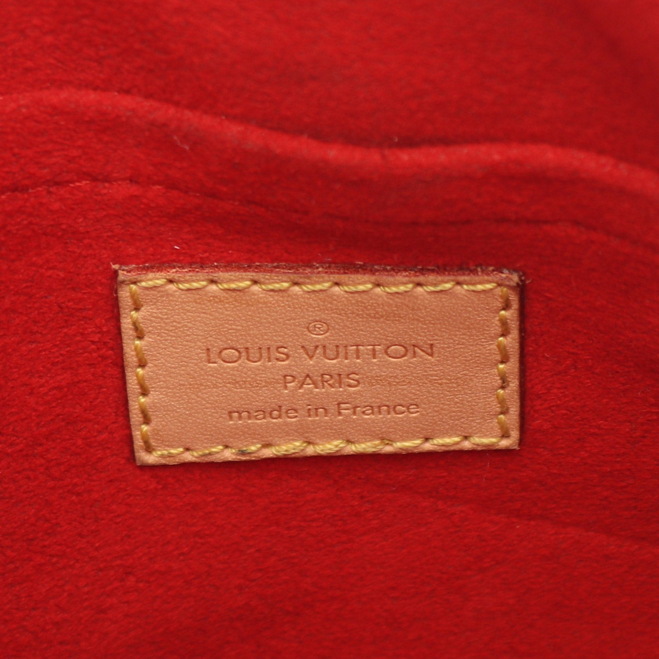 Louis Vuitton Louis Vuitton Pallas Bb Monogram Cerise Handbag Leather Brown Red Size ONE SIZE - 4 Thumbnail