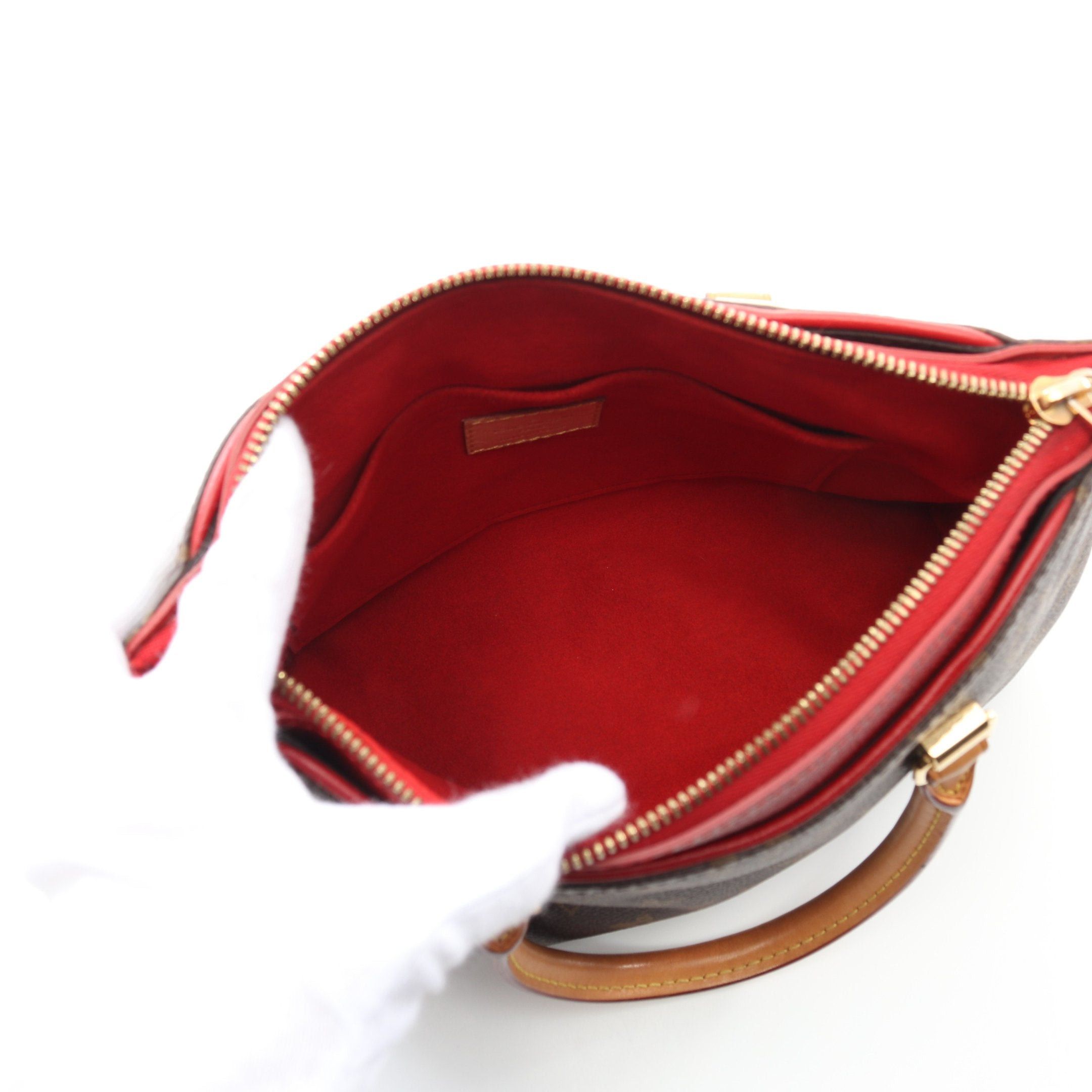 Louis Vuitton Louis Vuitton Pallas Bb Monogram Cerise Handbag Leather Brown Red Size ONE SIZE - 3 Thumbnail