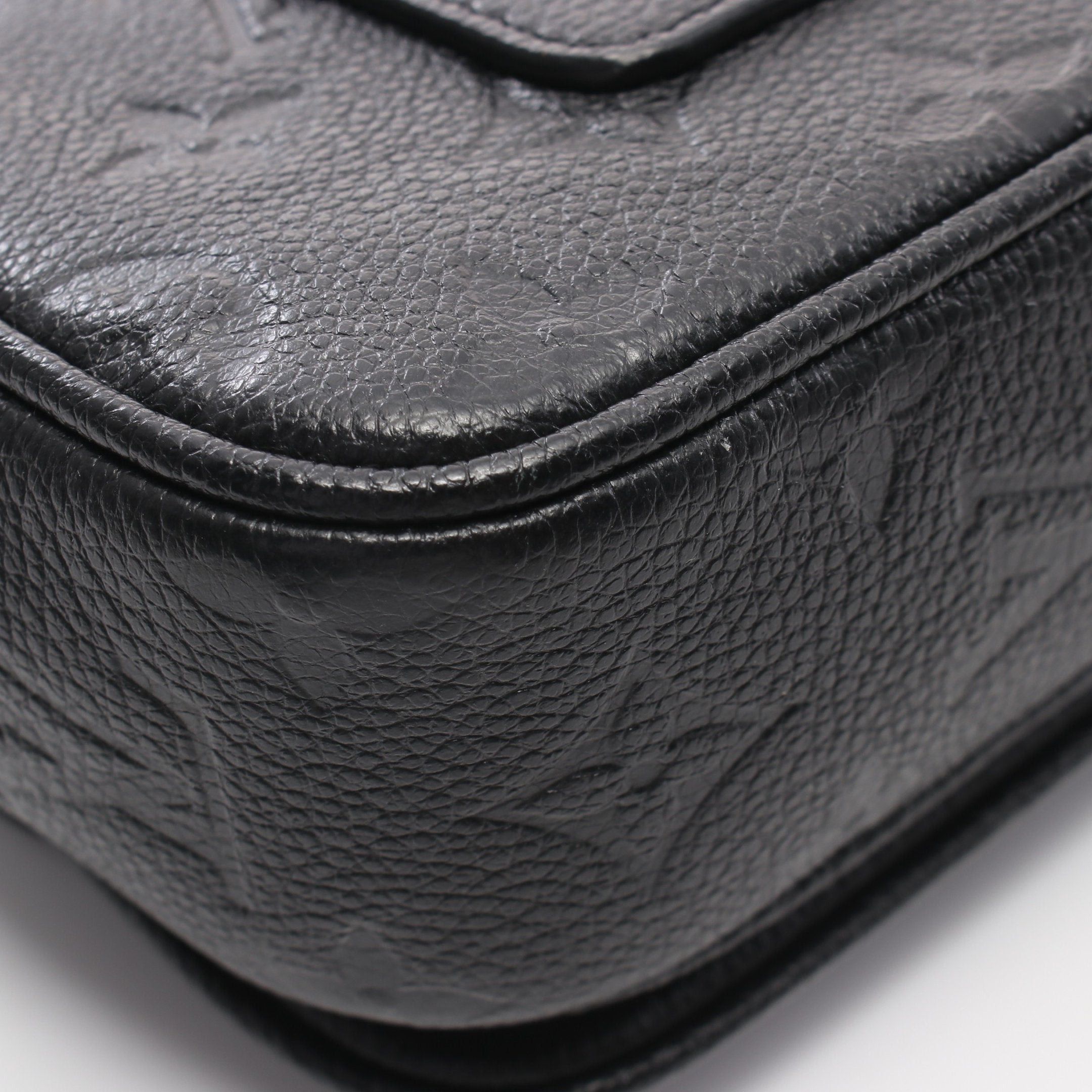Louis Vuitton Louis Vuitton Marceau Monogram Empreinte Noir Chain Shoulder Bag Leather Black Size ONE SIZE - 7 Thumbnail