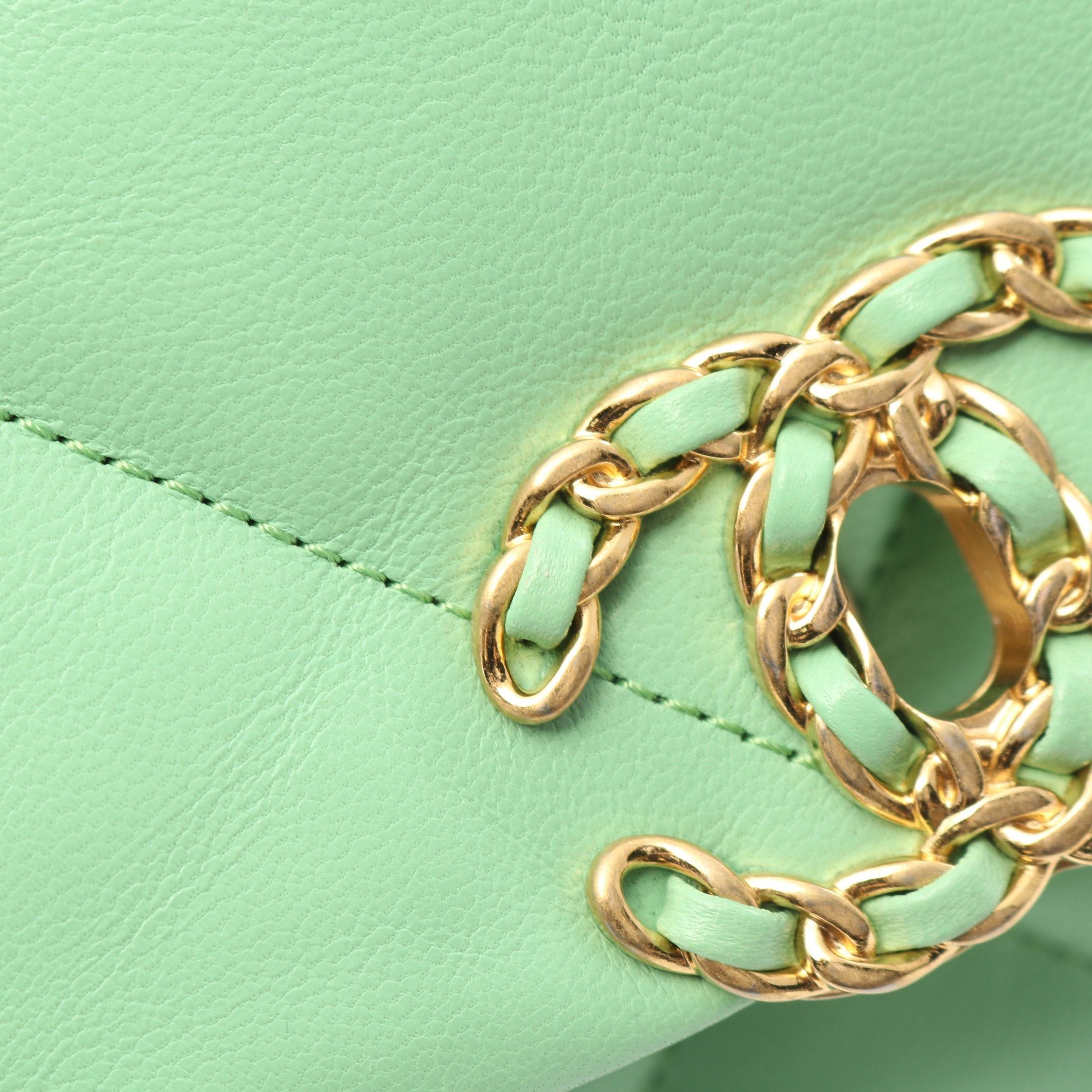 Chanel Chanel 19 Dizeneuf Matelasse Chain Shoulder Bag Lambskin Yellow-Green Combination Metal Fittings Size ONE SIZE - 6 Thumbnail