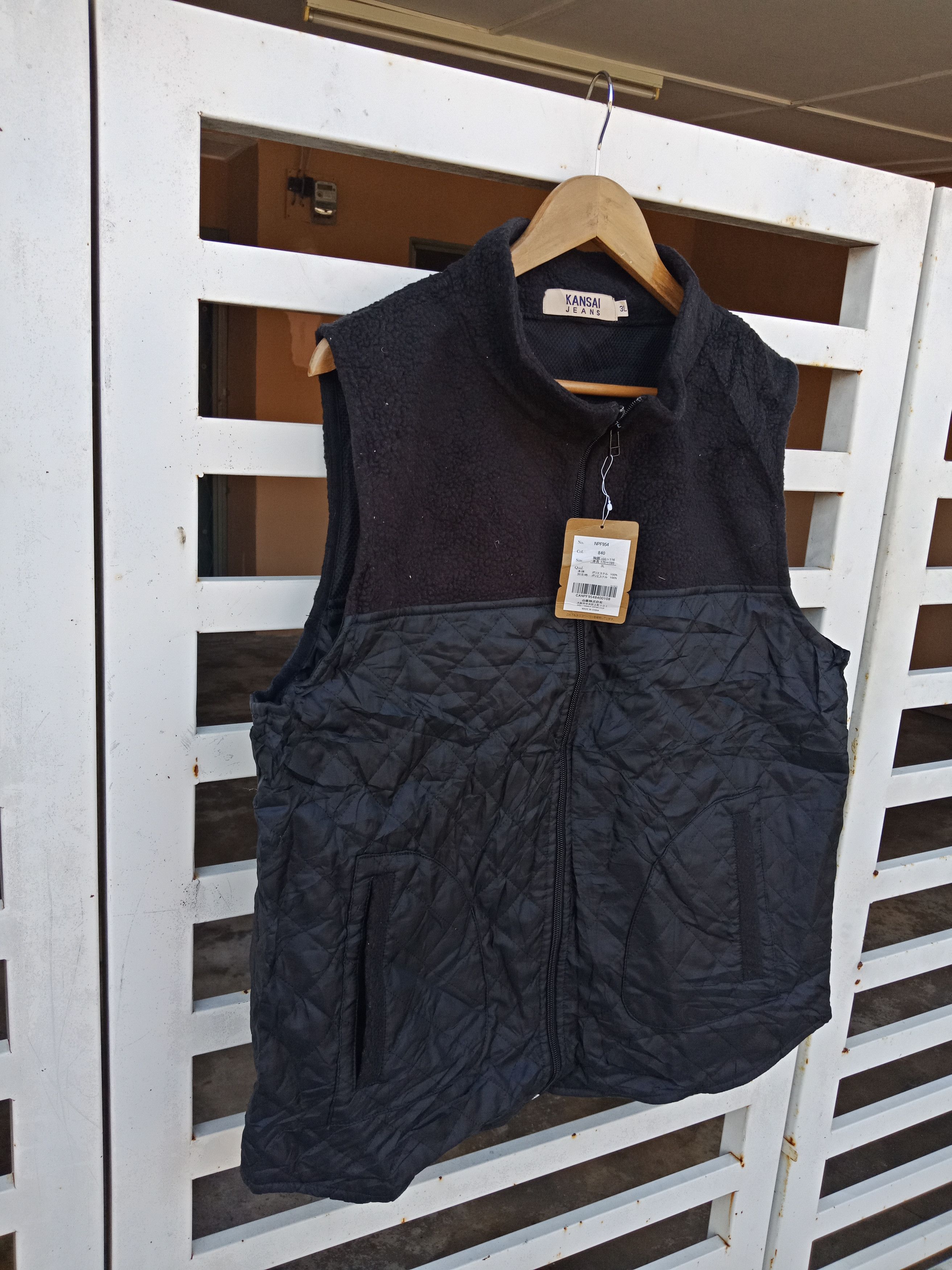 Kansai Yamamoto Kansai Yamamoto Sleeveless Wool Jacket Size US L / EU 52-54 / 3 - 4 Thumbnail