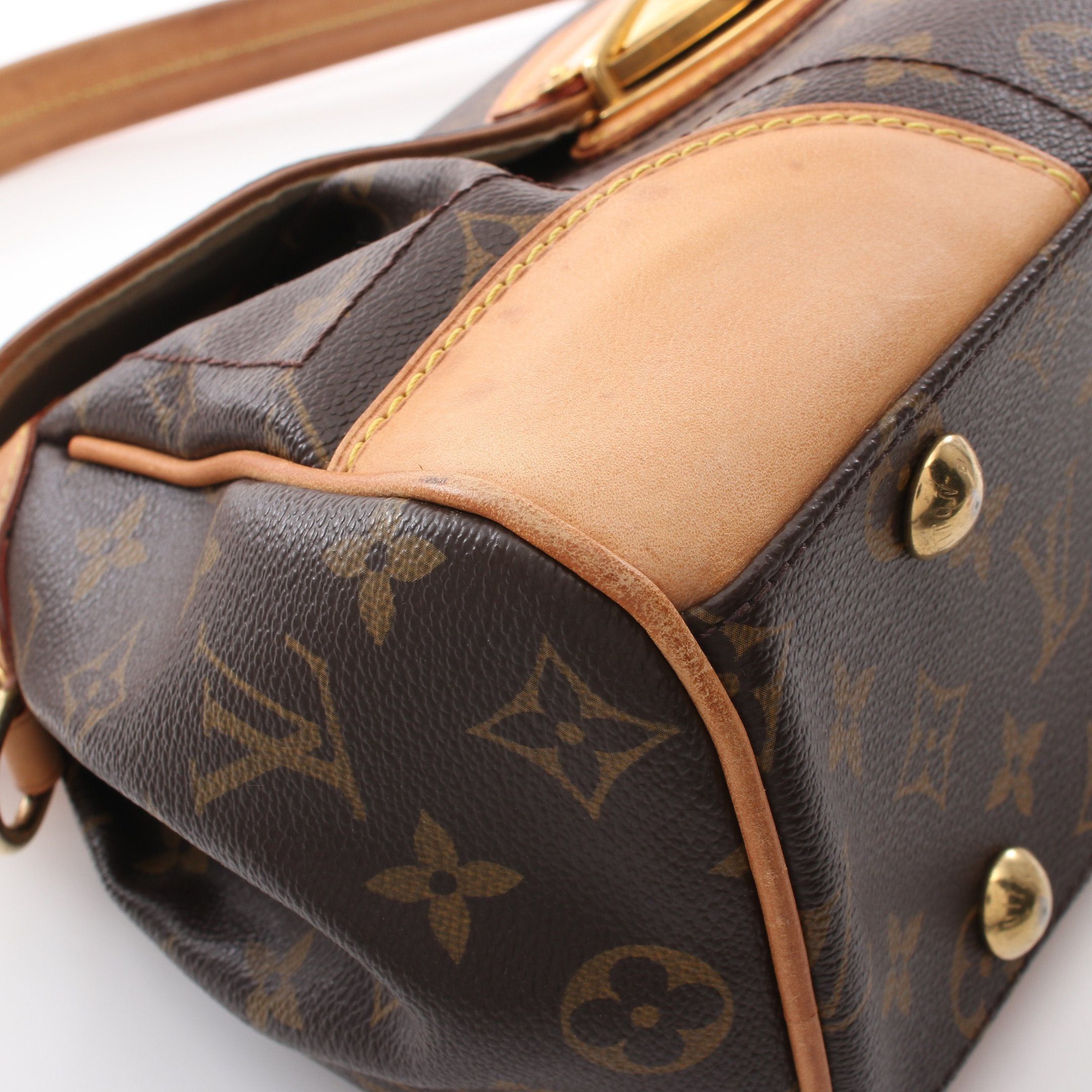 Louis Vuitton Louis Vuitton Beverly Mm Monogram Shoulder Bag Leather Brown Size ONE SIZE - 9 Thumbnail