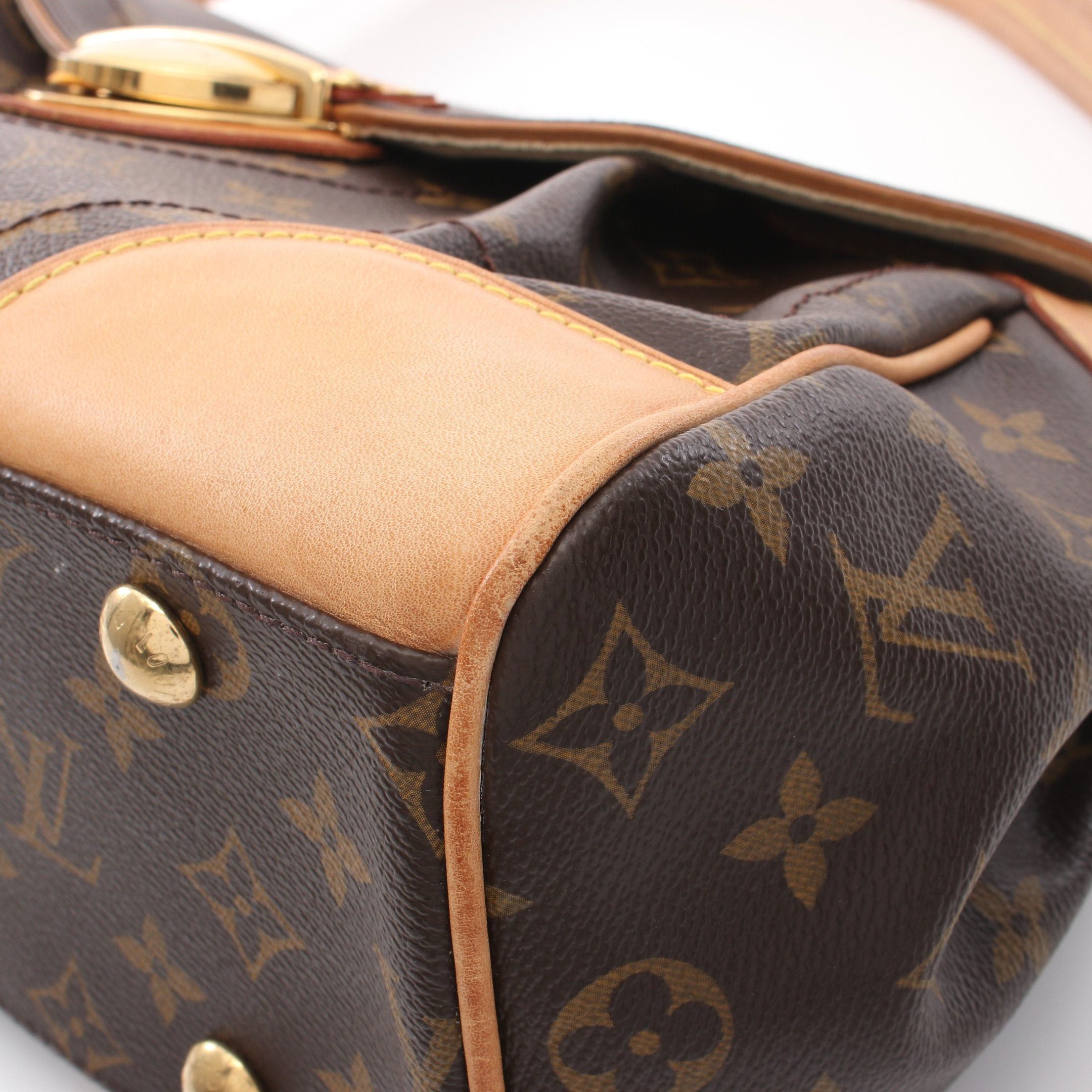 Louis Vuitton Louis Vuitton Beverly Mm Monogram Shoulder Bag Leather Brown Size ONE SIZE - 10 Thumbnail