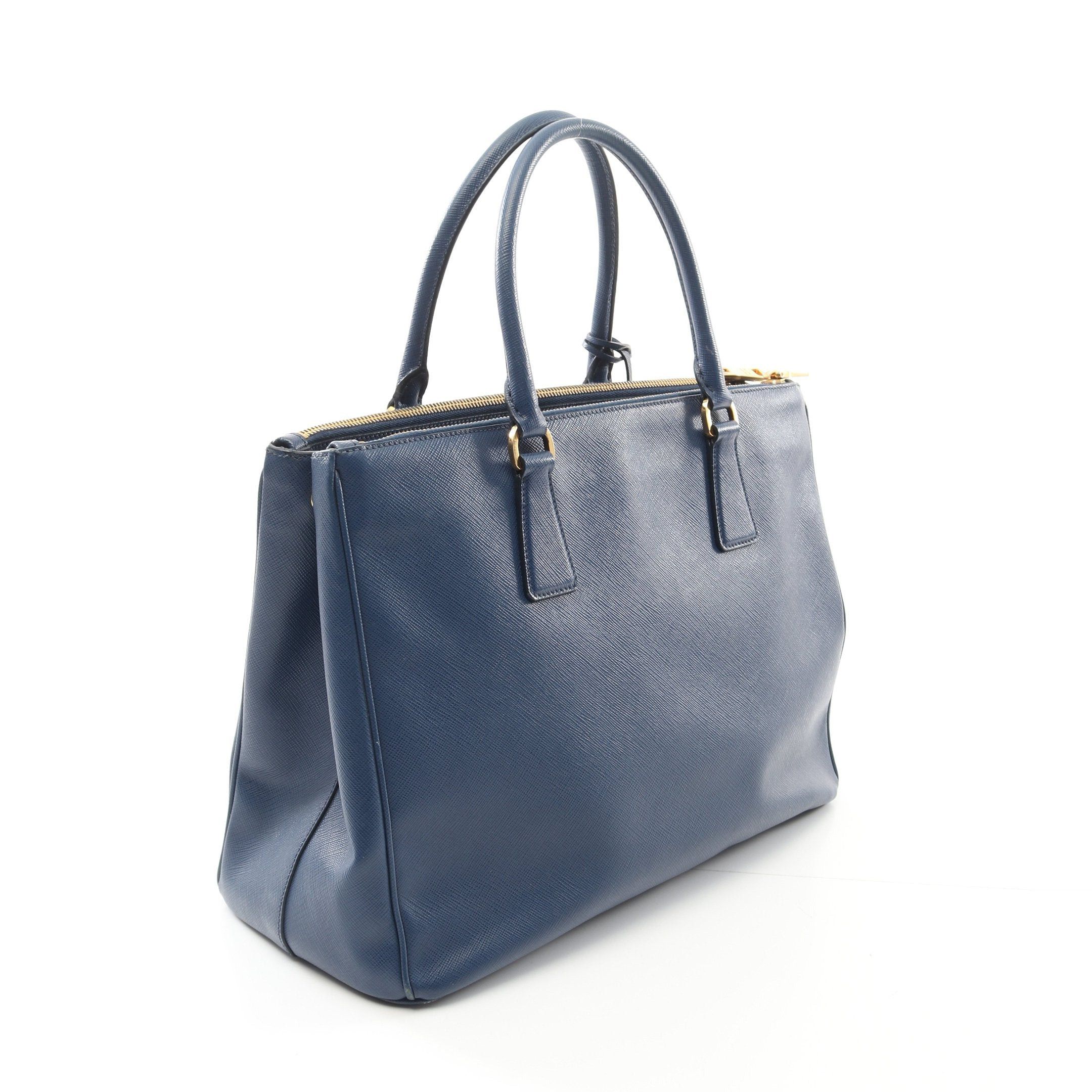 Prada Prada Saffiano Lux Galleria Handbag Leather Blue Size ONE SIZE - 2 Thumbnail