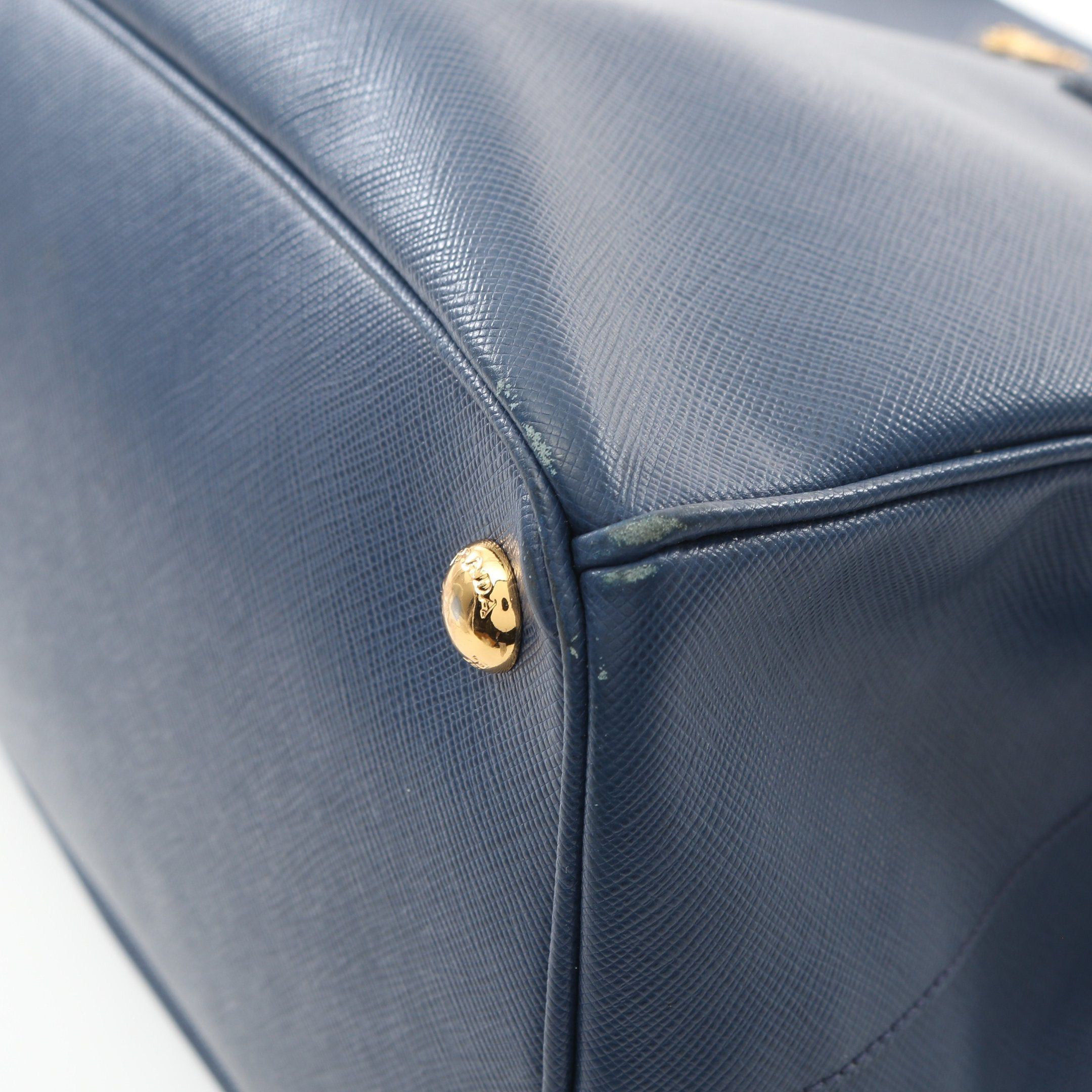 Prada Prada Saffiano Lux Galleria Handbag Leather Blue Size ONE SIZE - 5 Thumbnail
