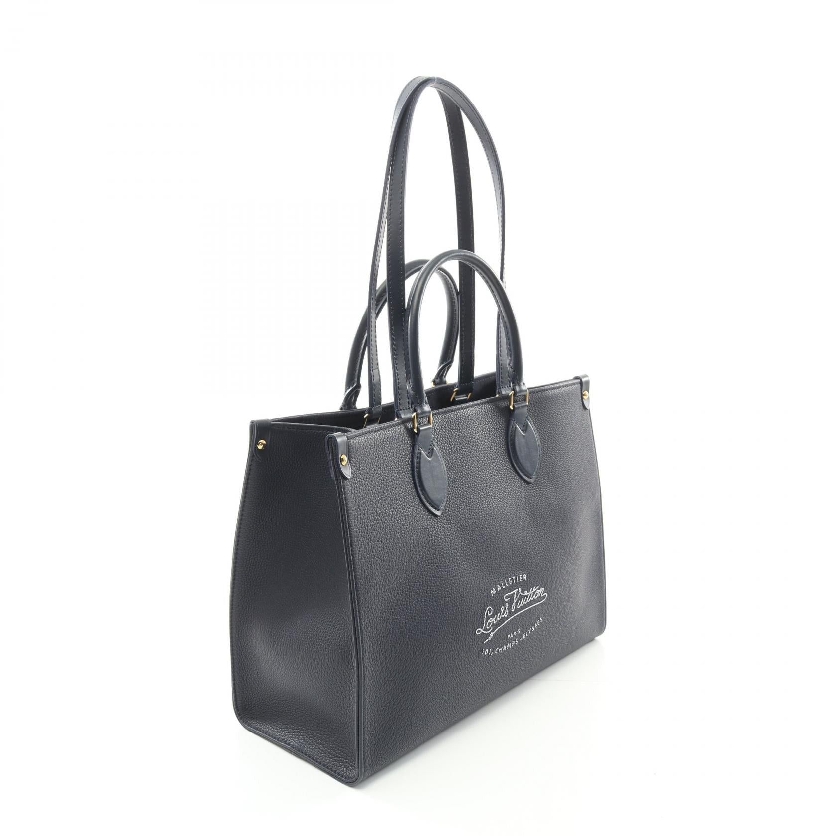 Louis Vuitton Louis Vuitton On-The-Go Mm Sailor'S Knot Nautical 1022 Shoulder Bag Tote Leather Navy Size ONE SIZE - 2 Thumbnail