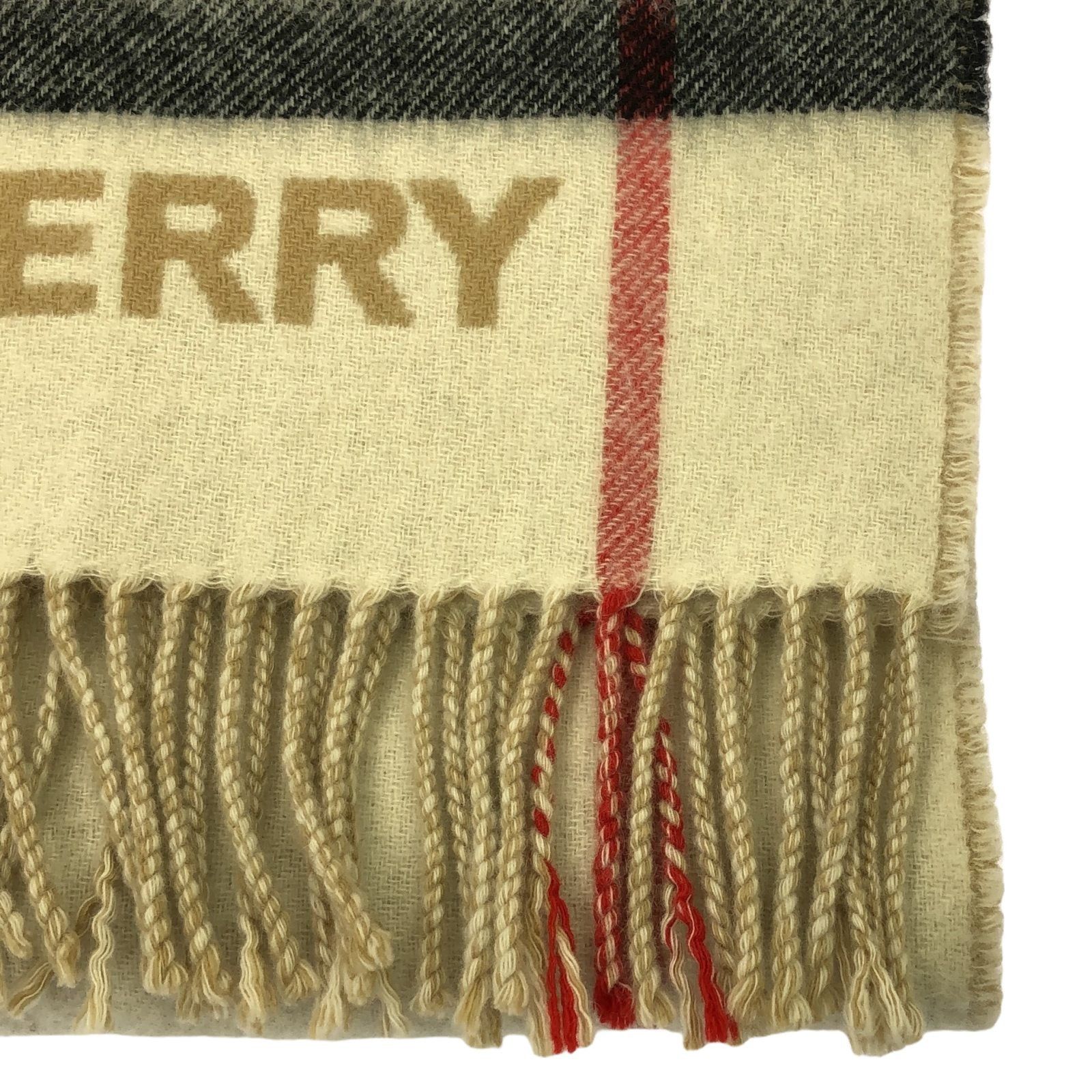 Burberry Burberry Construct Check Scarf Cashmere Beige Size ONE SIZE - 3 Thumbnail