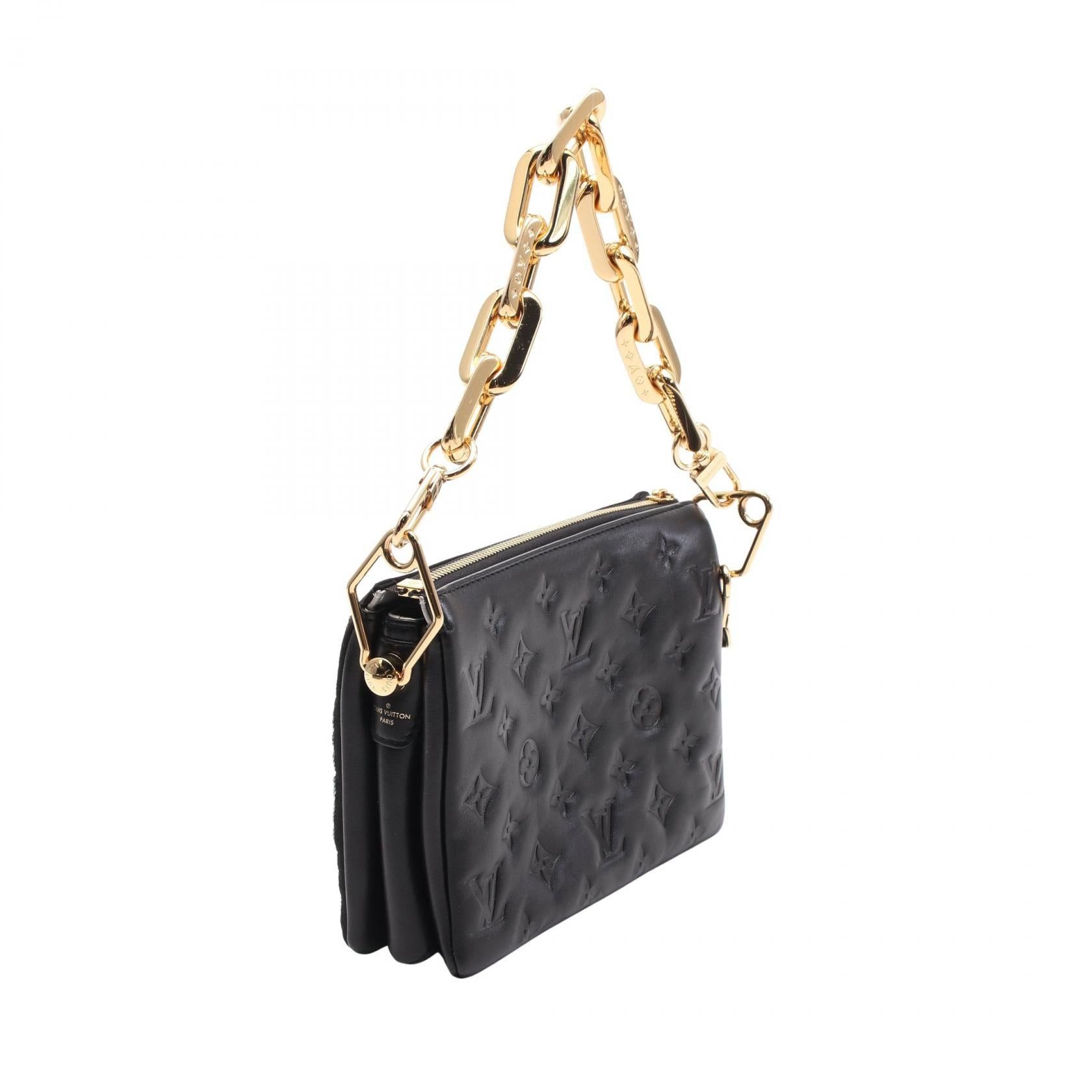 Louis Vuitton Louis Vuitton Coussun Bb Ramadan Collection Chain Handbag Leather Sequin Black Multicolor Size ONE SIZE - 2 Thumbnail
