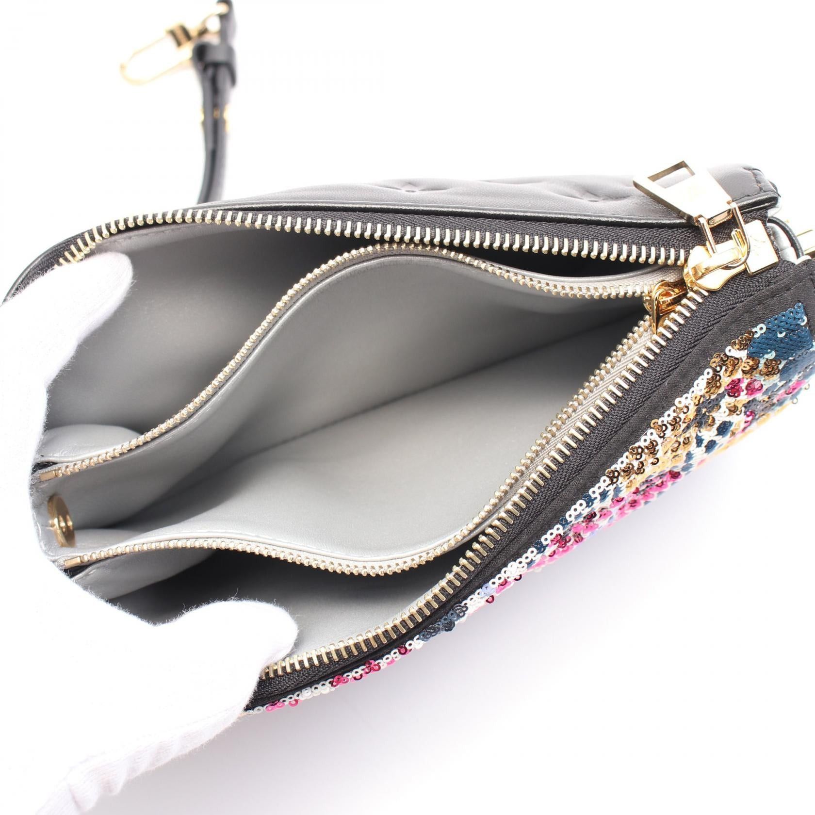 Louis Vuitton Louis Vuitton Coussun Bb Ramadan Collection Chain Handbag Leather Sequin Black Multicolor Size ONE SIZE - 3 Thumbnail