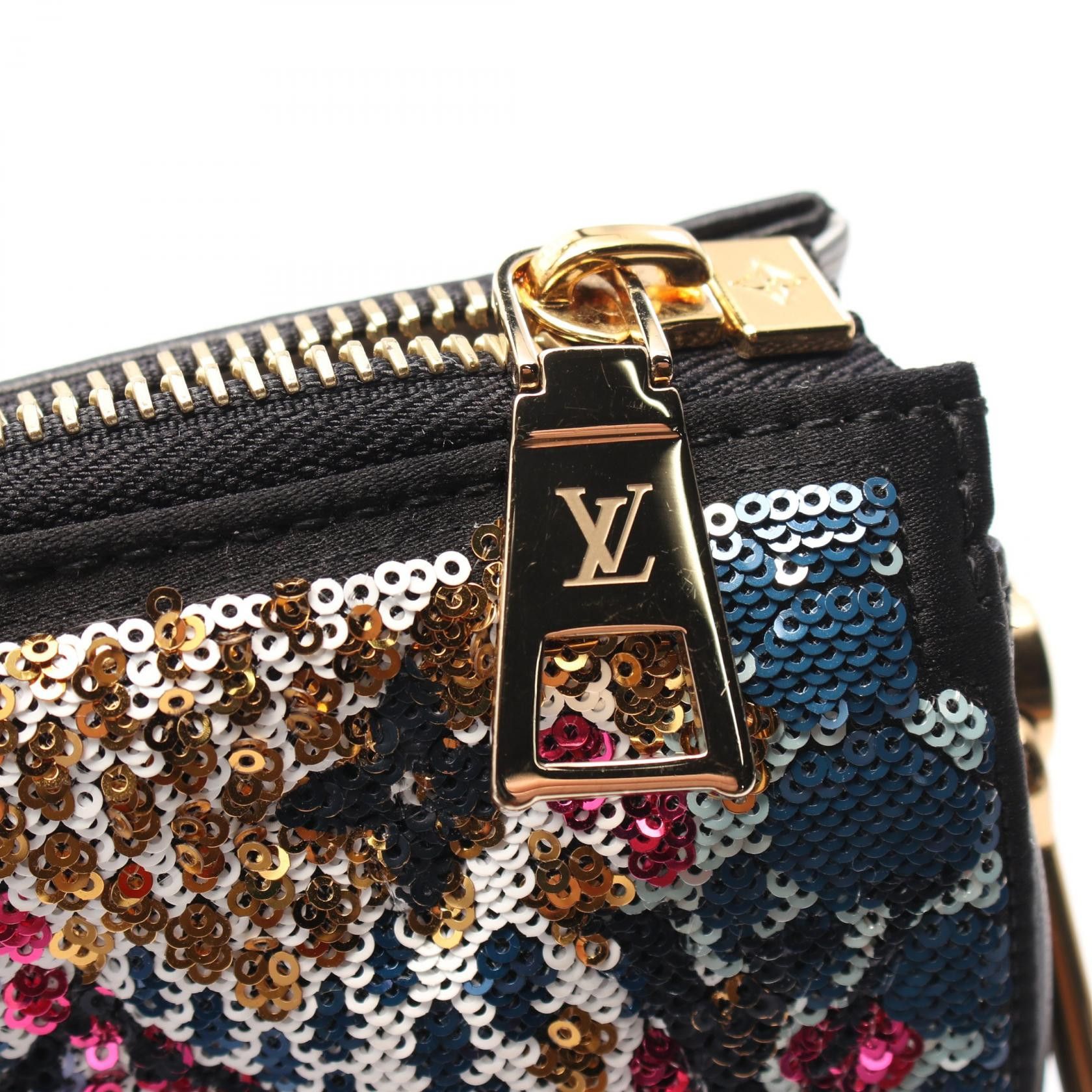 Louis Vuitton Louis Vuitton Coussun Bb Ramadan Collection Chain Handbag Leather Sequin Black Multicolor Size ONE SIZE - 7 Thumbnail