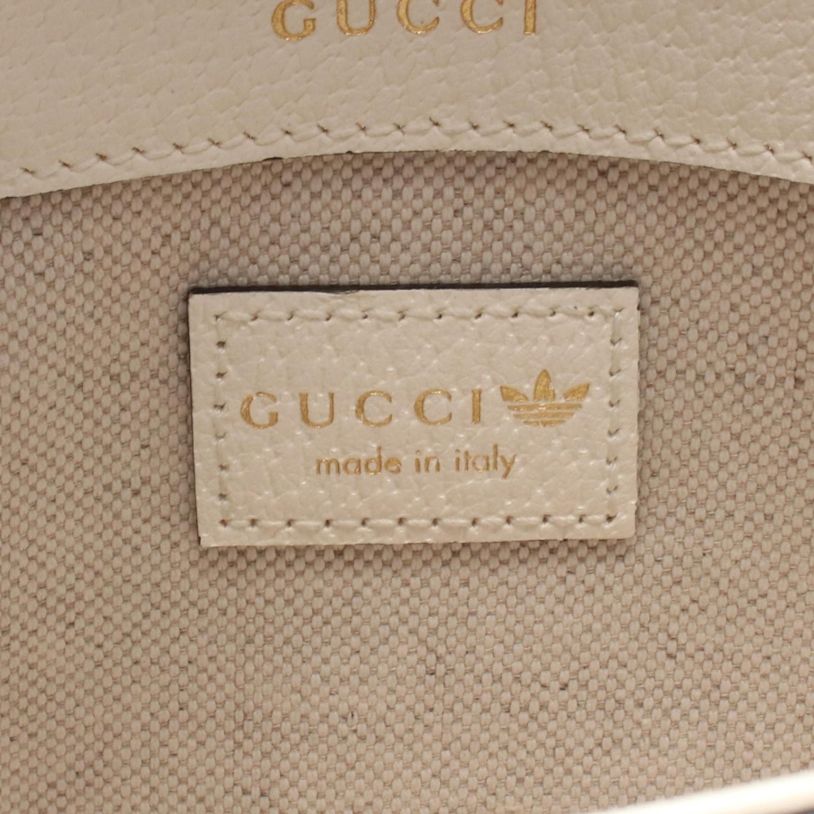 Gucci Gucci Gucci * Adidas Horsebit 1955 Shoulder Bag Leather White Black Size ONE SIZE - 4 Thumbnail