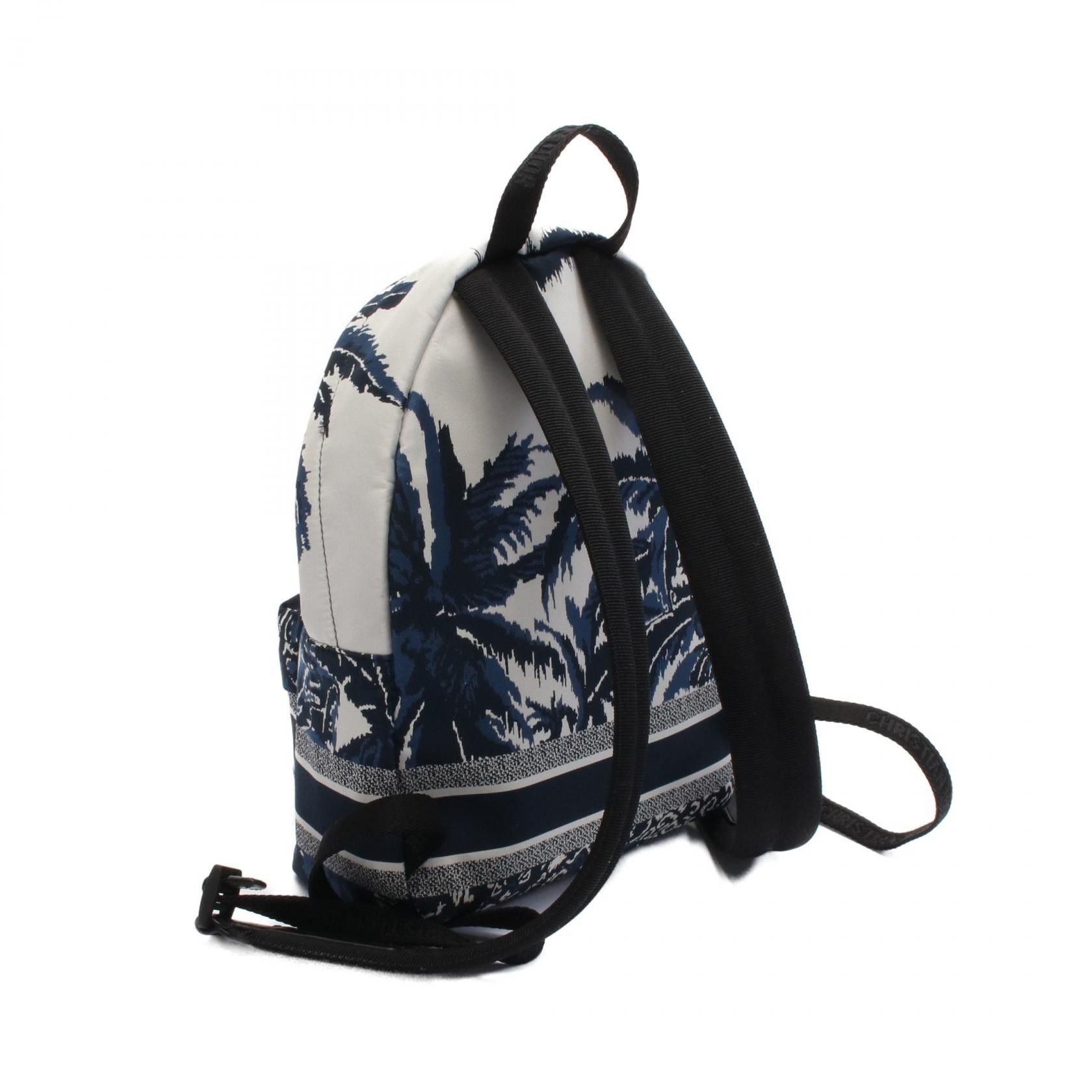 Dior Dior Dior Palms Backpack Rucksack Botanical Pattern Canvas Leather Navy White Black Size ONE SIZE - 2 Thumbnail