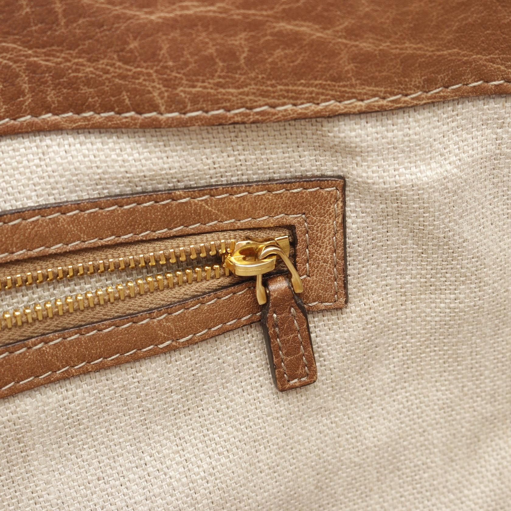 Gucci Gucci Shoulder Bag Tote Leather Brown Bamboo Tassel Size ONE SIZE - 9 Thumbnail