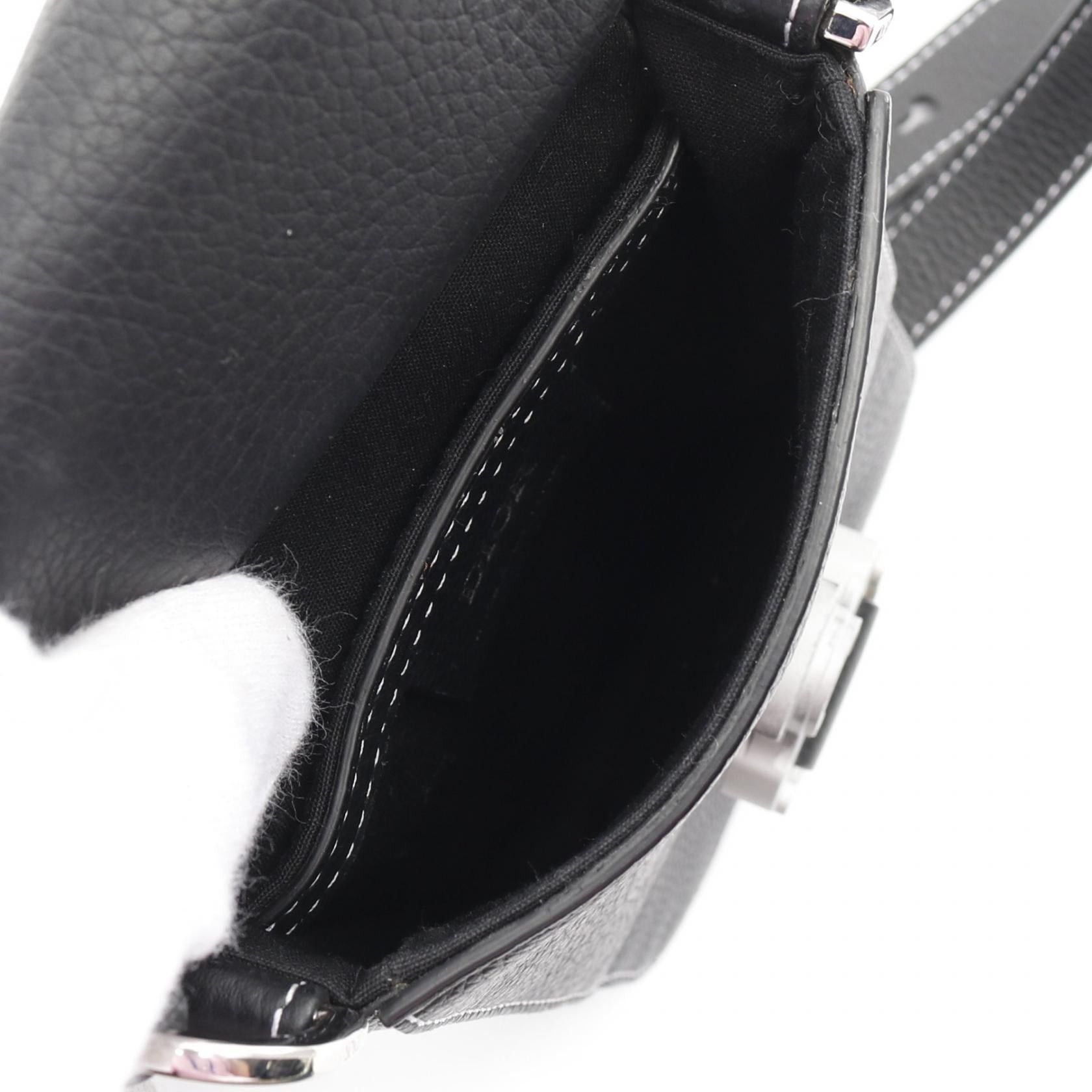 Dior Dior Saddle Vertical Pouch Shoulder Bag Leather Black Size ONE SIZE - 3 Thumbnail